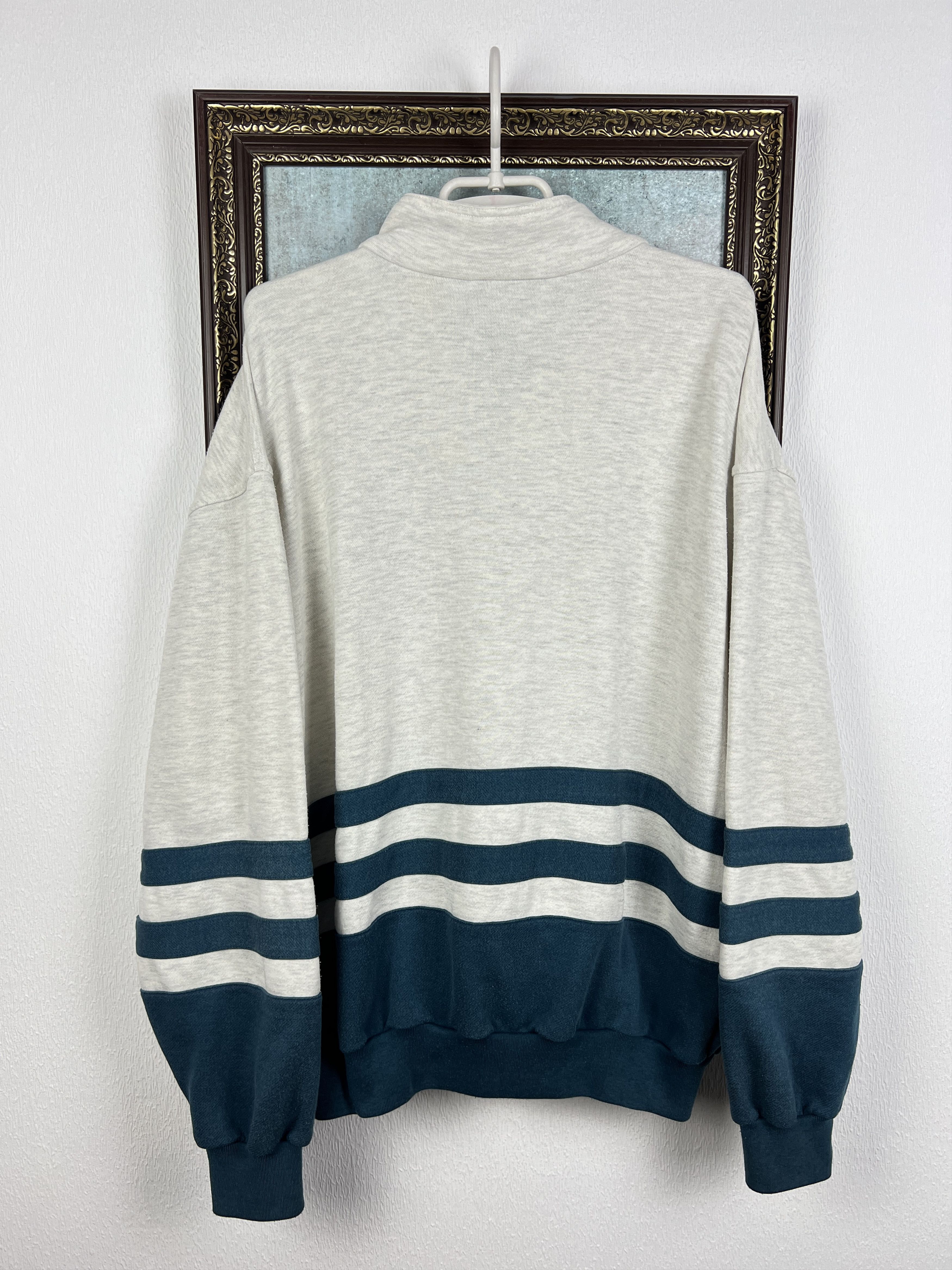 Adidas Vintage 90's Adidas Jacket White Sweater Track Top Zip Hype Size US L / EU 52-54 / 3 - 8 Thumbnail