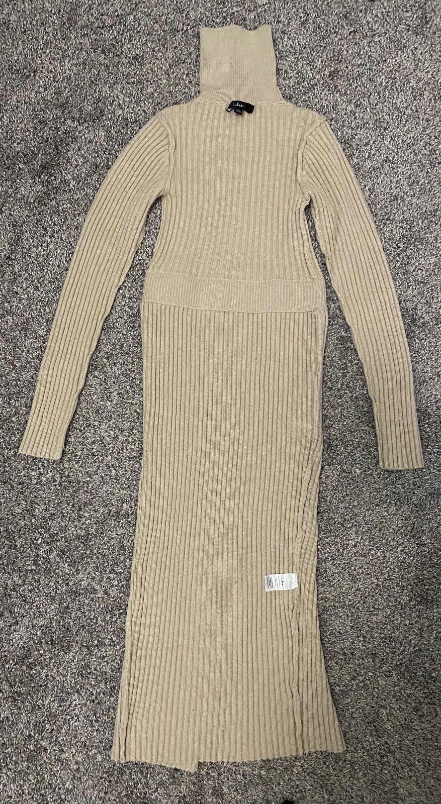 Lulus LULUS Ribbed Turtleneck Bodycon Sweater Dress (X-SMALL) Size XS / US 0-2 / IT 36-38 - 9 Thumbnail
