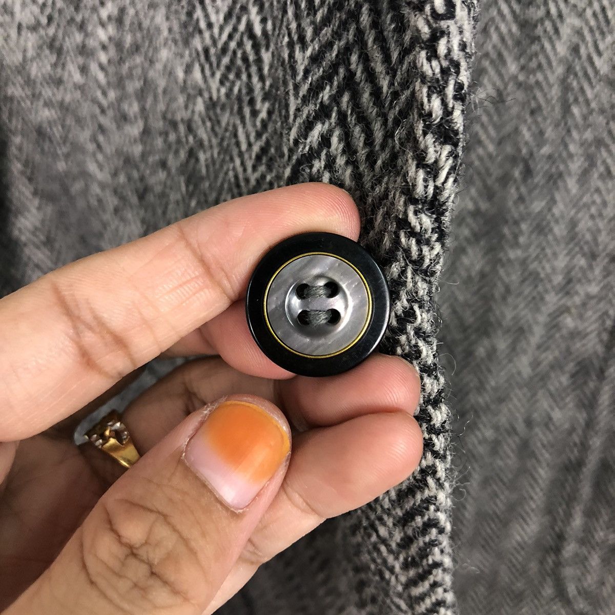 Harris Tweed 📌Vintage Wool Herringbone Jacket Harris Tweed Double Breast Size US M / EU 48-50 / 2 - 17 Thumbnail