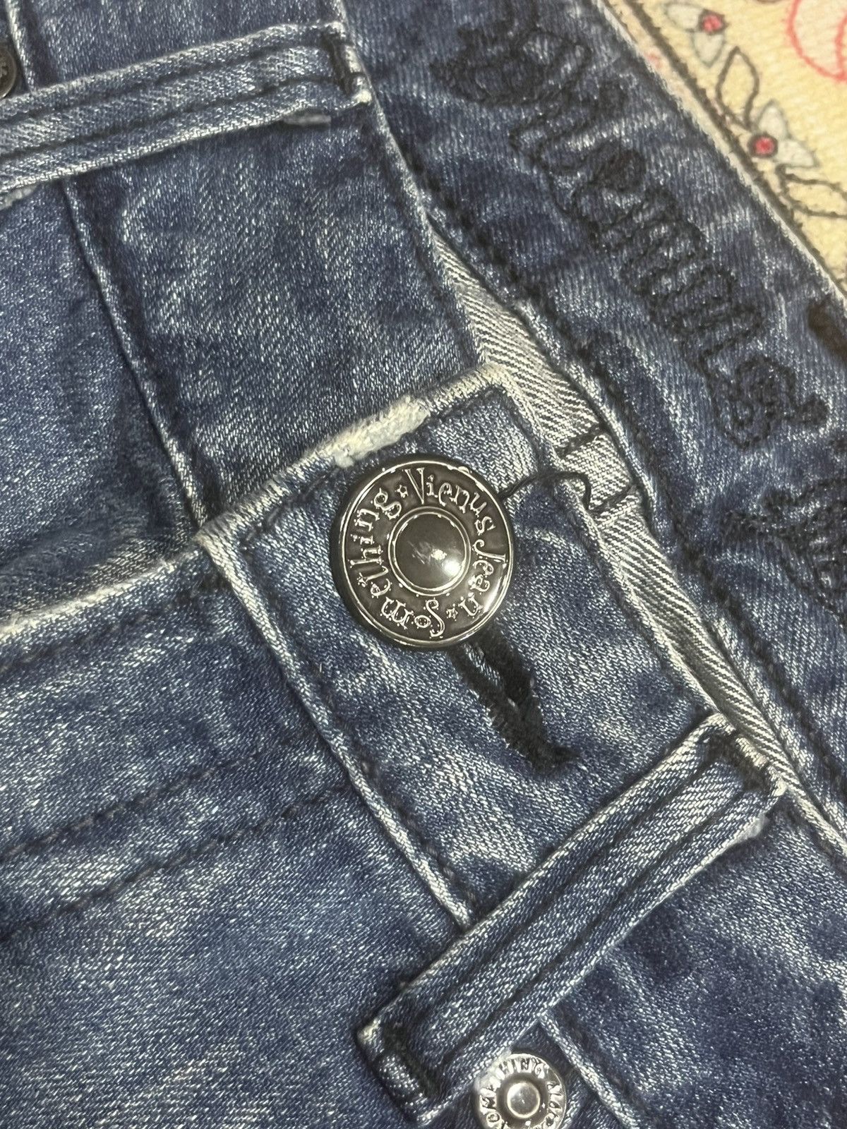 If Six Was Nine Japanese Brand Venus Fragment Design Studded Rip Flare Jeans Size 30" / US 8 / IT 44 - 5 Thumbnail