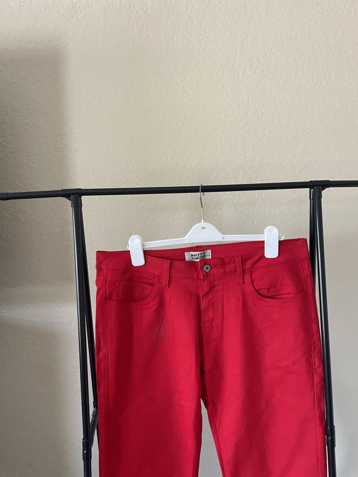 Naked & Famous Skinny Guy (Red Dragon Power stretch) denim jeans Size US 38 / EU 54 - 2 Thumbnail