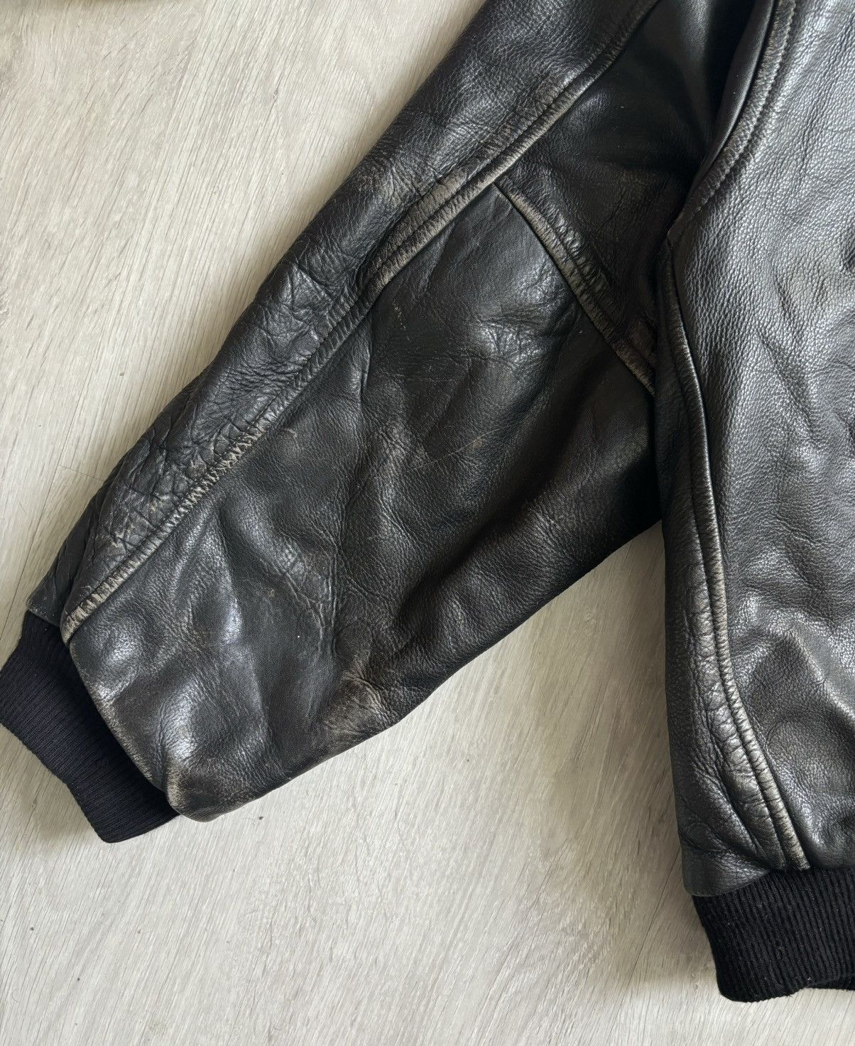 Hummel Vintage Hummel Leather bomber Jacket Size US L / EU 52-54 / 3 - 8 Thumbnail