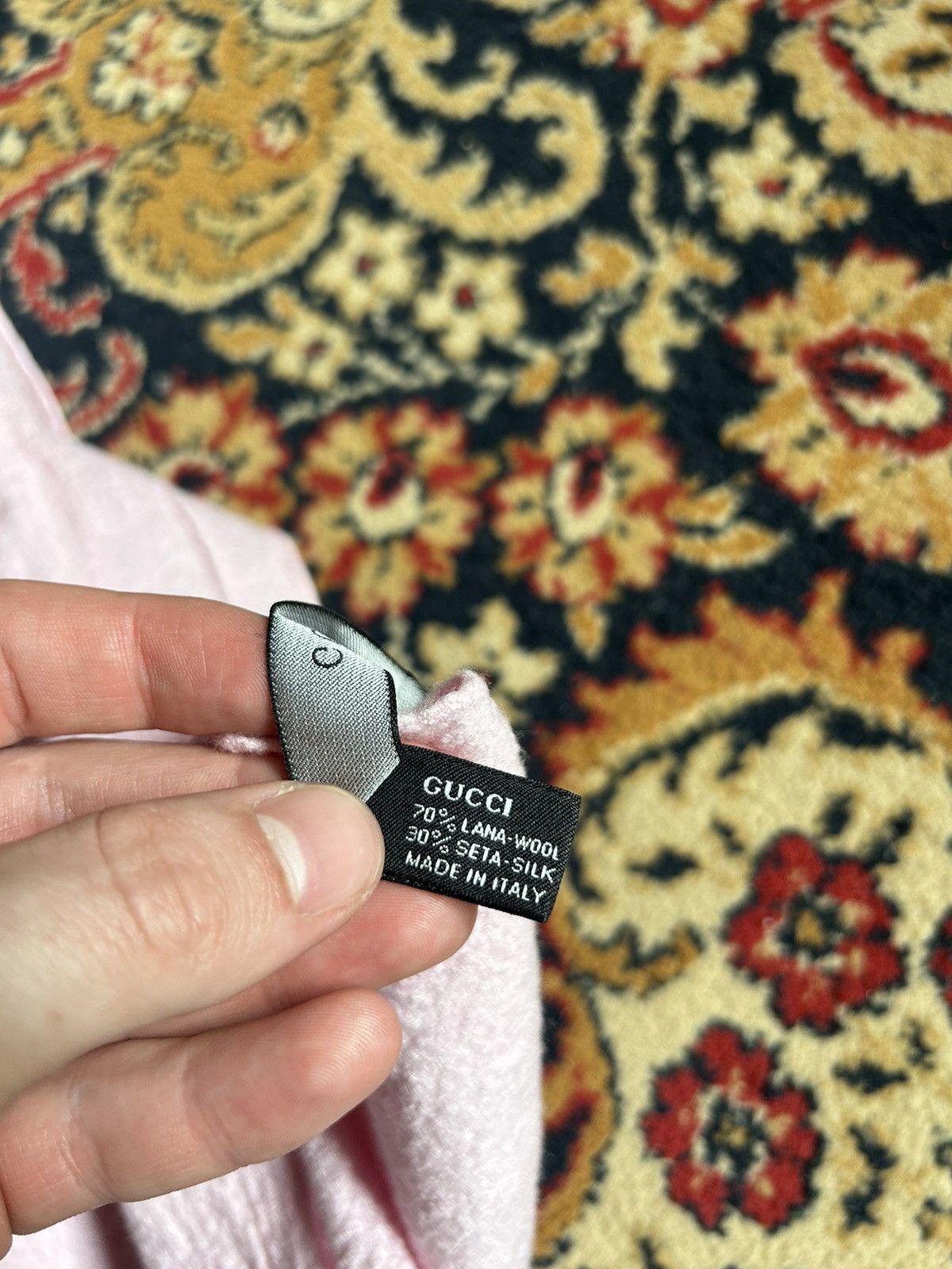 Gucci × Vintage Vintage Gucci scarf very rare pink archive Size ONE SIZE - 5 Thumbnail