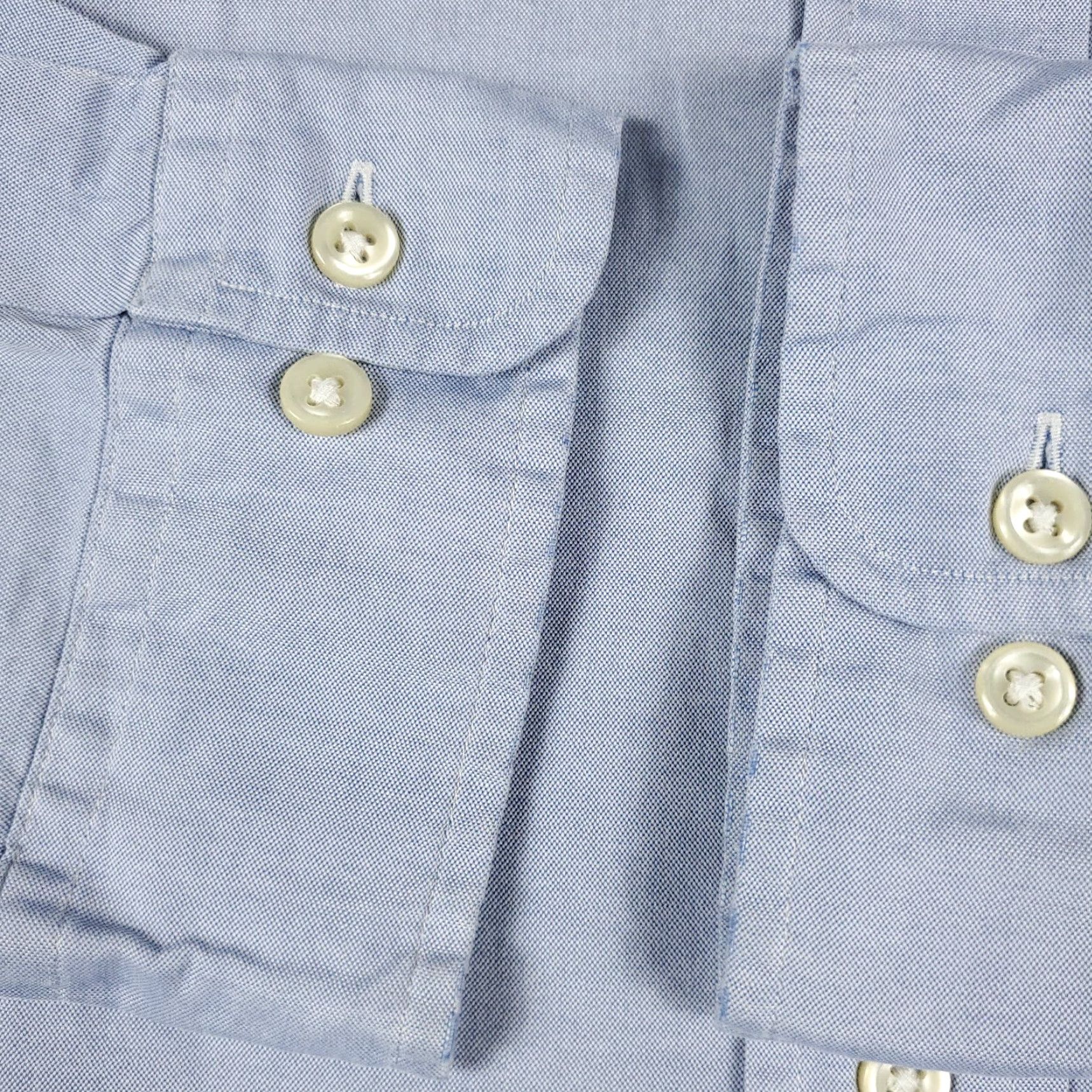 Ralph Lauren Ralph Lauren Dress Shirt Mens 17.5 Blue Long Sleeve Button-Up Cotton Size 46R - 4 Thumbnail