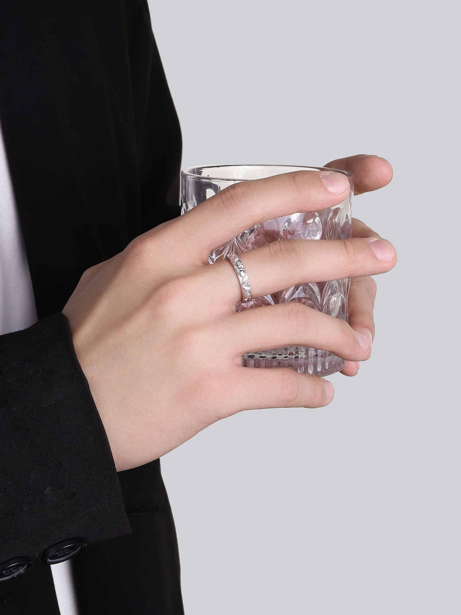 Jewelry Modern Jewelry Rings Open Size Chrome Ring (Size 7-13) Size ONE SIZE - 1 Preview