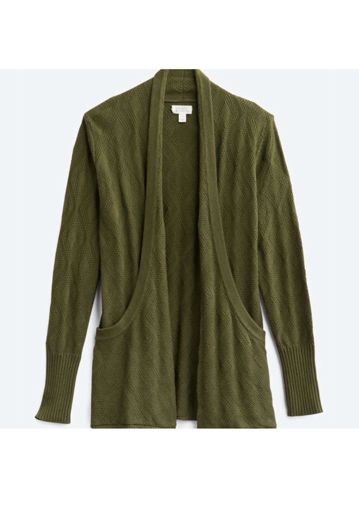 Other Market & Spruce Antoine Cotton J Pocket Cardigan Olive Green Size XXL / US 16-18 / IT 52-54 - 1 Thumbnail