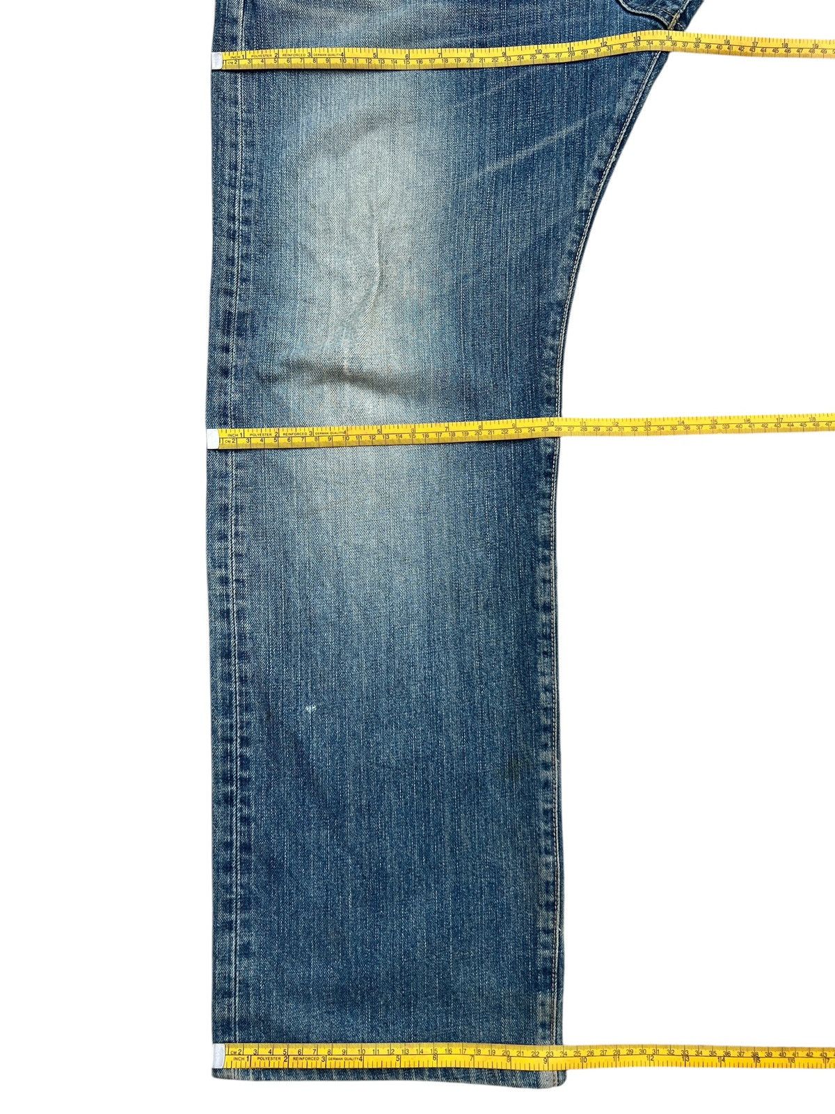Edwin Vintage Edwin 505 Selvedge Distressed Denim Jeans 35x31 Size US 35 - 15 Thumbnail