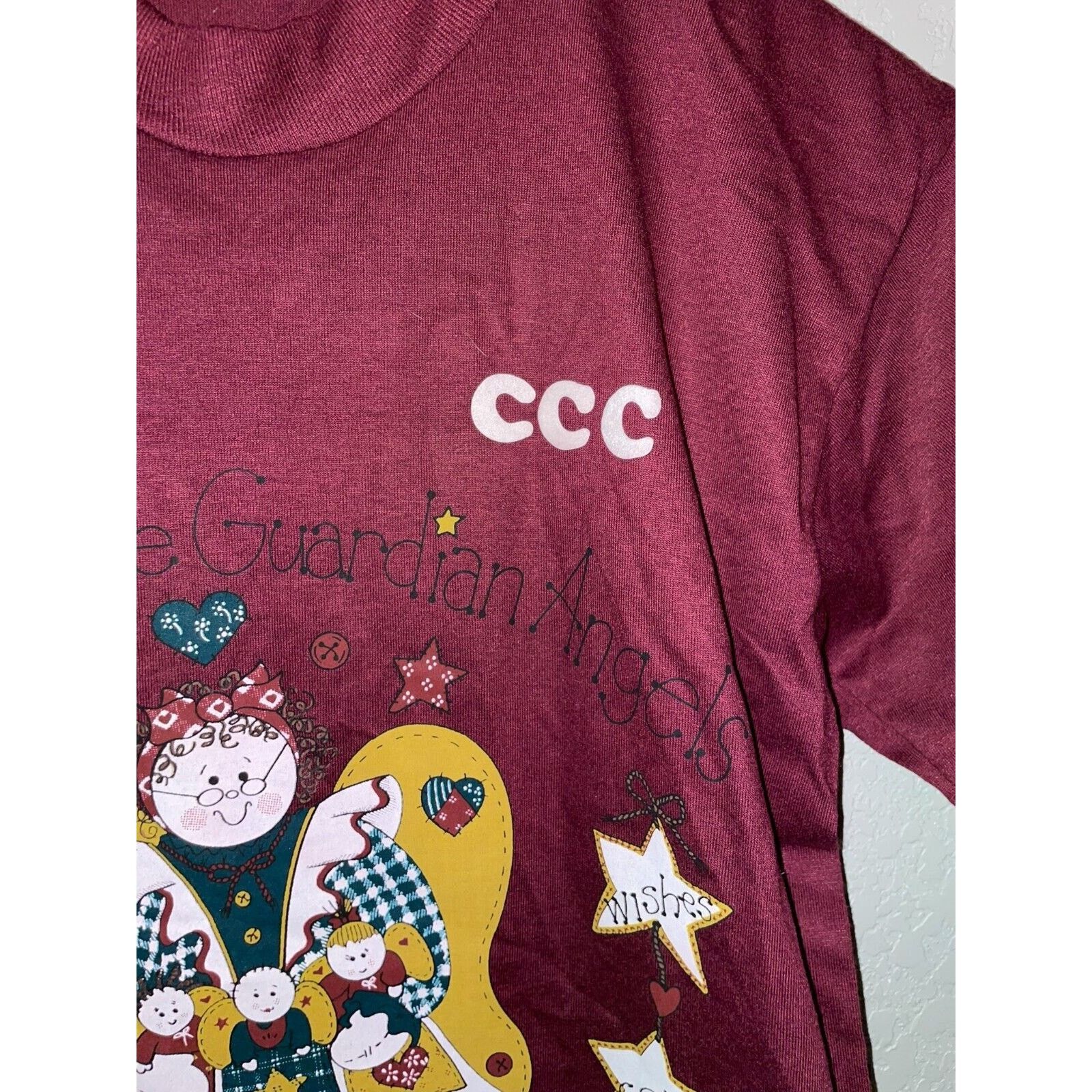 Jerzees Vintage Grandma Shirt Guardian Angels Child Care Red Tee 90s Size US S / EU 44-46 / 1 - 2 Thumbnail