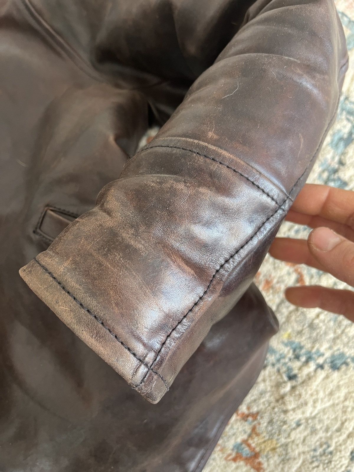 Japanese Brand Motor leather things Japan Single rider Sports Jacket Size US L / EU 52-54 / 3 - 12 Thumbnail