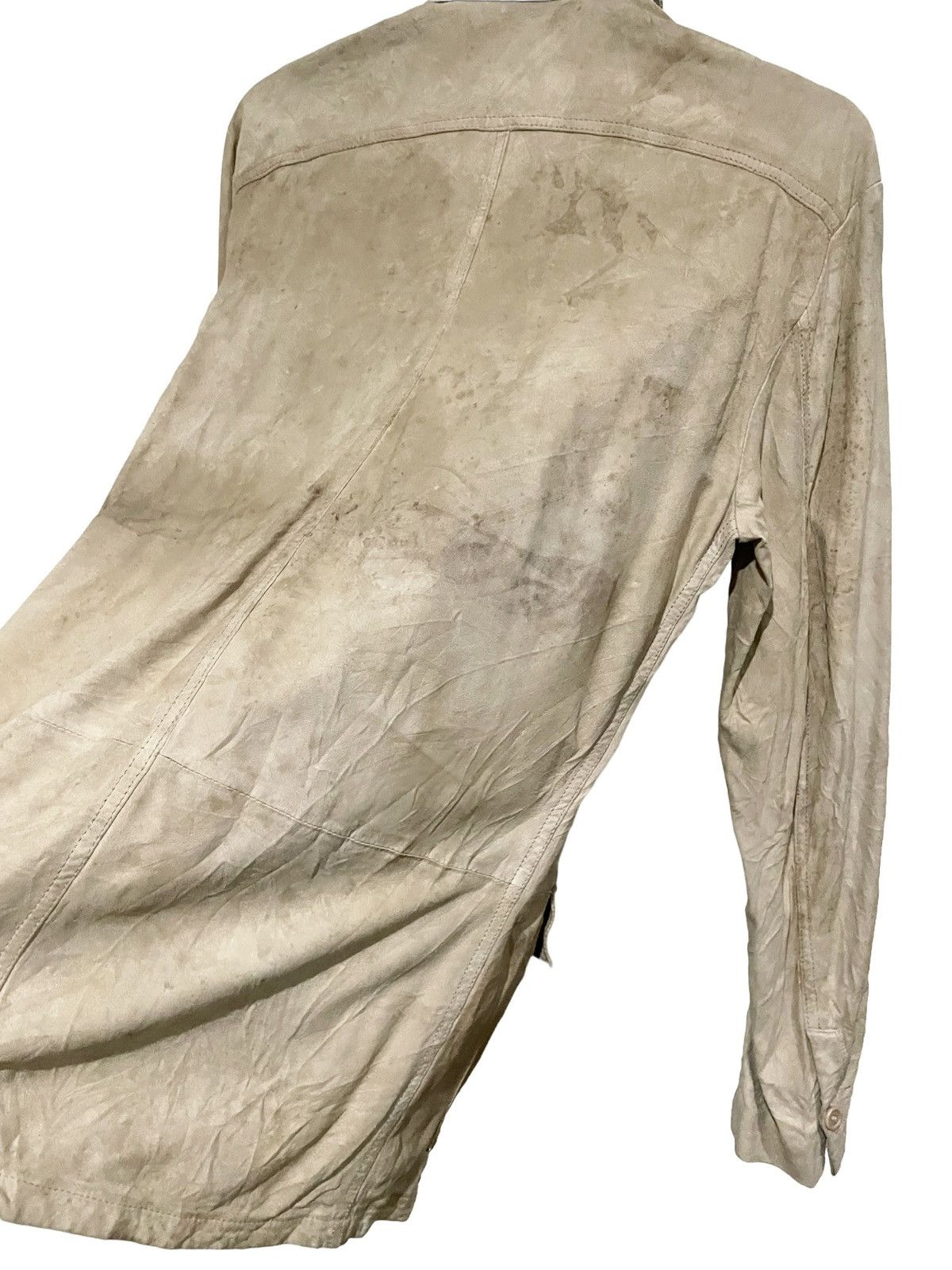 Ruffo Leather Distressed Vintage Style Destroyed Jacket
