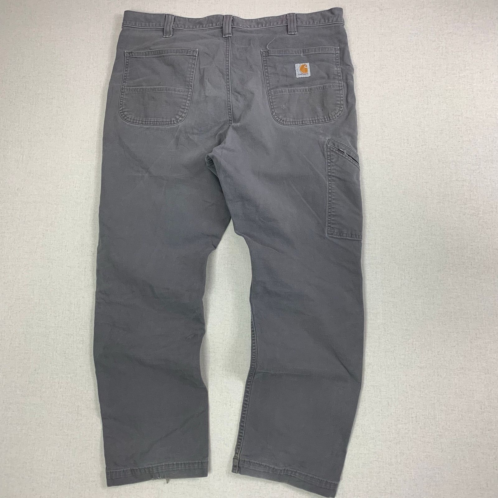 Distressed Gray Carhartt Relaxed Fit Work Pants - 38 - Y2K