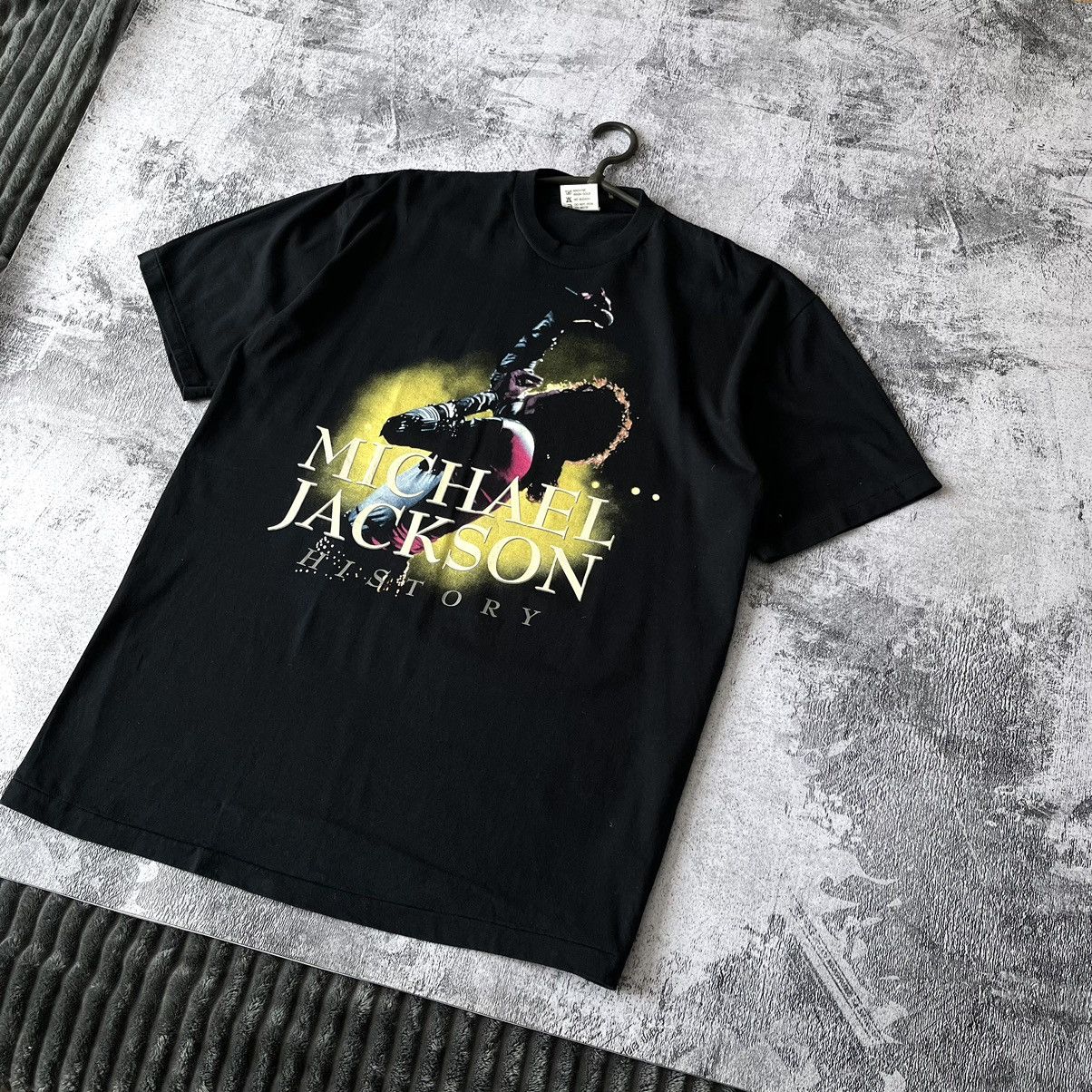 image of Vintage 1996 Michael Jackson 'history' Tour T Shirt in Black, Men's (Size Large)