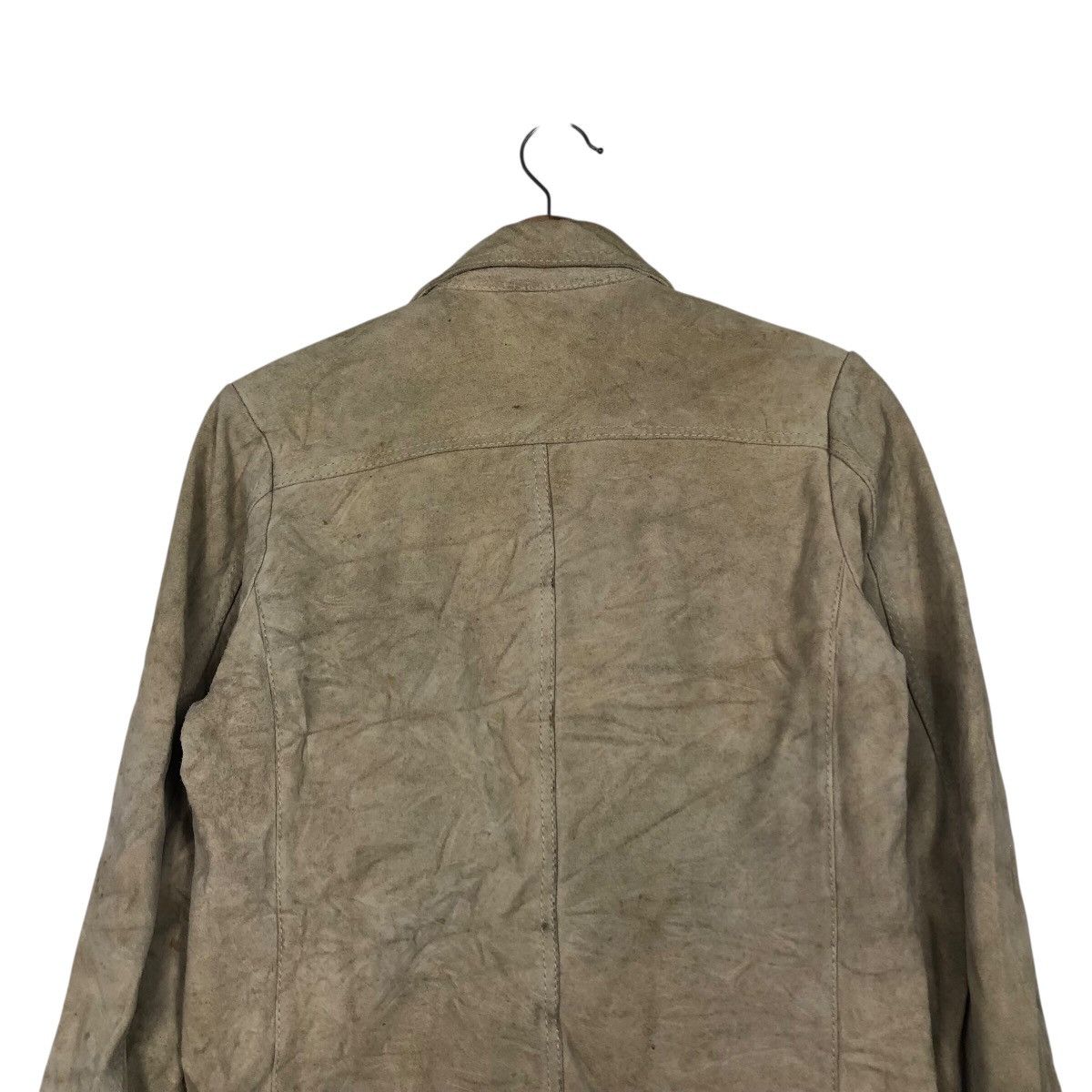 Japanese Brand 📌Vintage Chore Button Leather Jacket Suede Issey Miyake Size US M / EU 48-50 / 2 - 10 Thumbnail