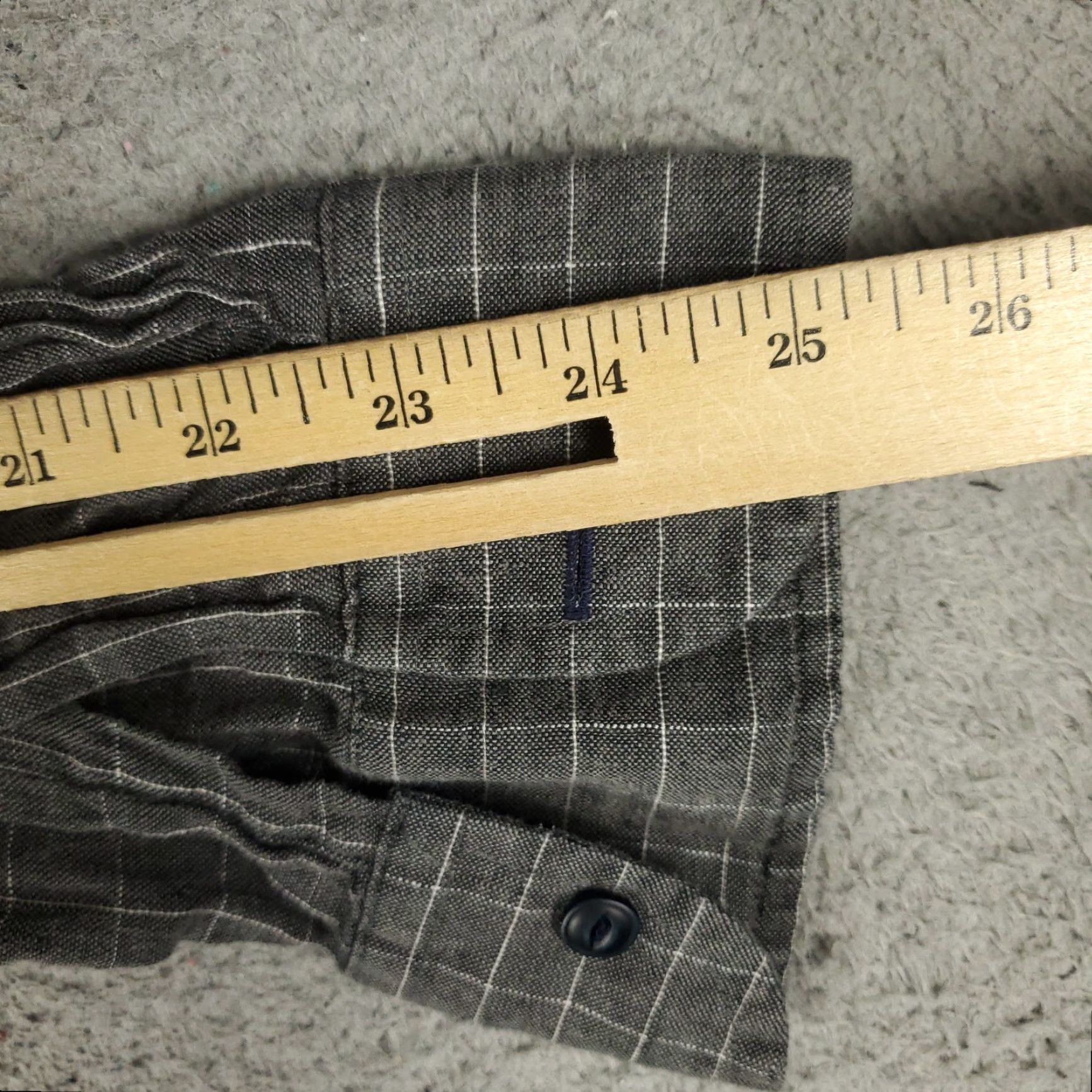 UNTUCKit UNTUCKit Shirt Mens M Gray Check Linen Button Up Long Sleeve Size US M / EU 48-50 / 2 - 6 Thumbnail