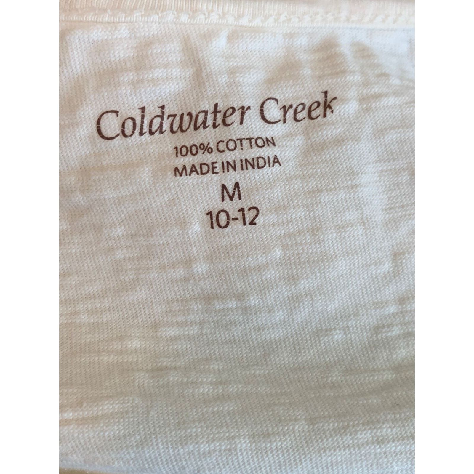 Coldwater Creek Coldwater Creek white purple stripe casual top size Medium Size M / US 6-8 / IT 42-44 - 3 Thumbnail