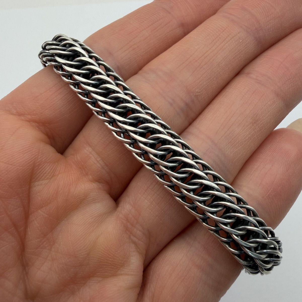 Sterling Silver Vintage Sterling Silver 925 Foxtail Chain Bracelet 20cm Size ONE SIZE - 3 Thumbnail