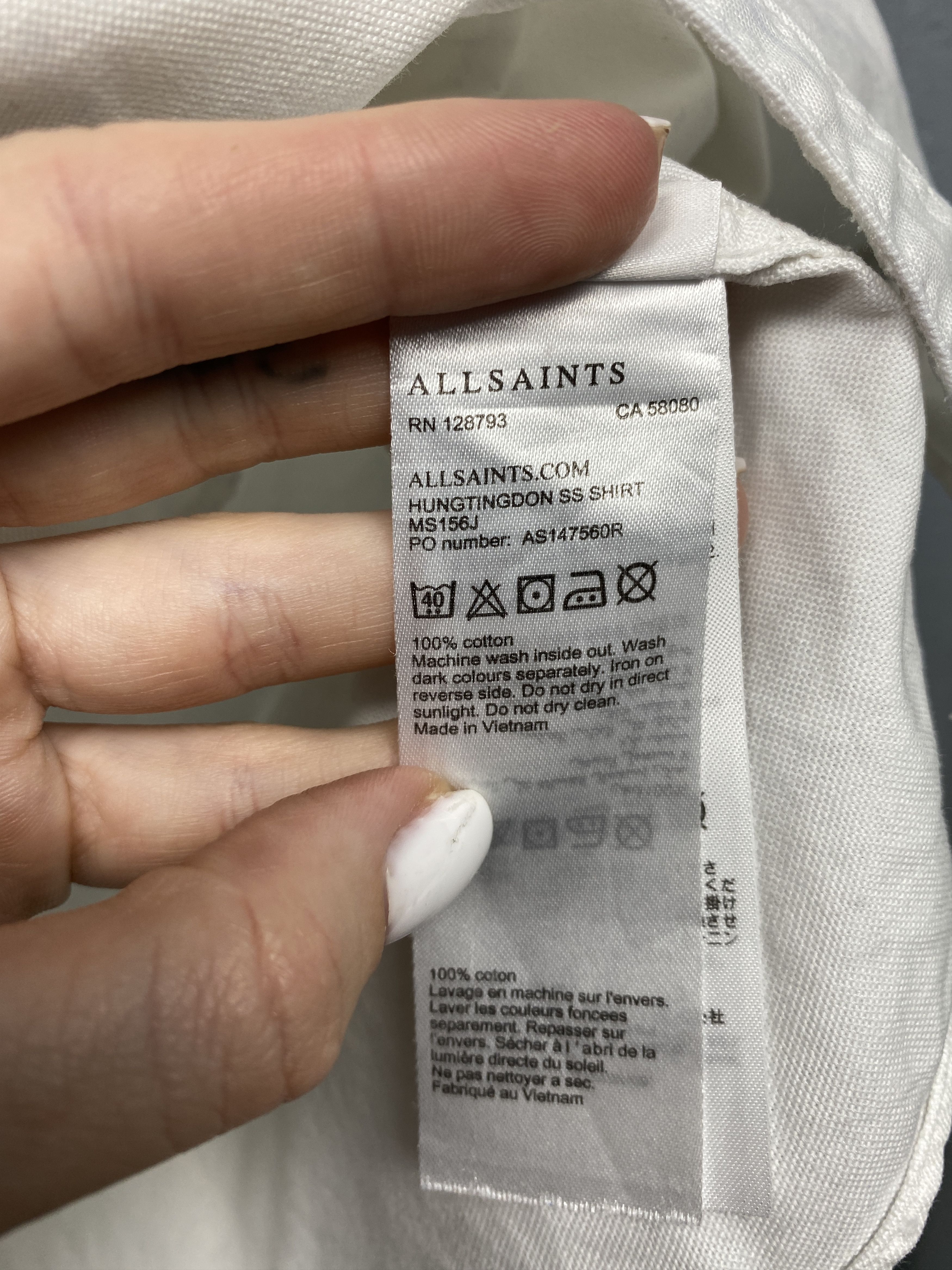 Allsaints Allsaints Vintage Mens Hungtinton Short Sleeve Shirt Size US M / EU 48-50 / 2 - 5 Thumbnail