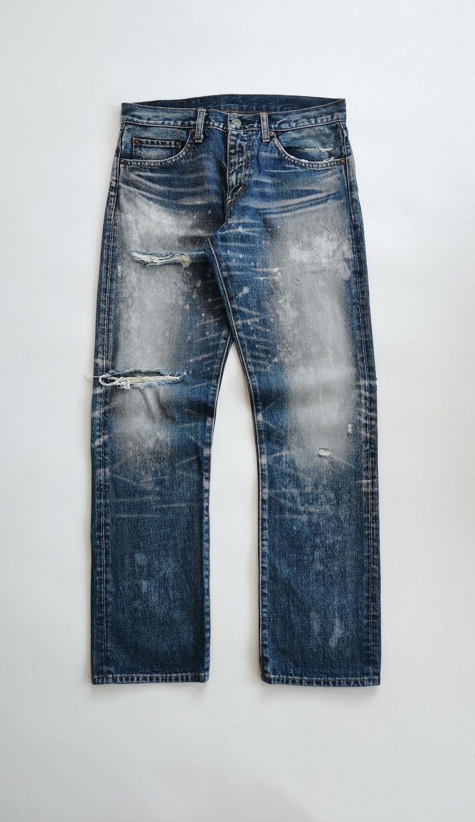 Sugar Cane RNATIVE Japan Faded Denim Jeans Size US 30 / EU 46 - 2 Thumbnail