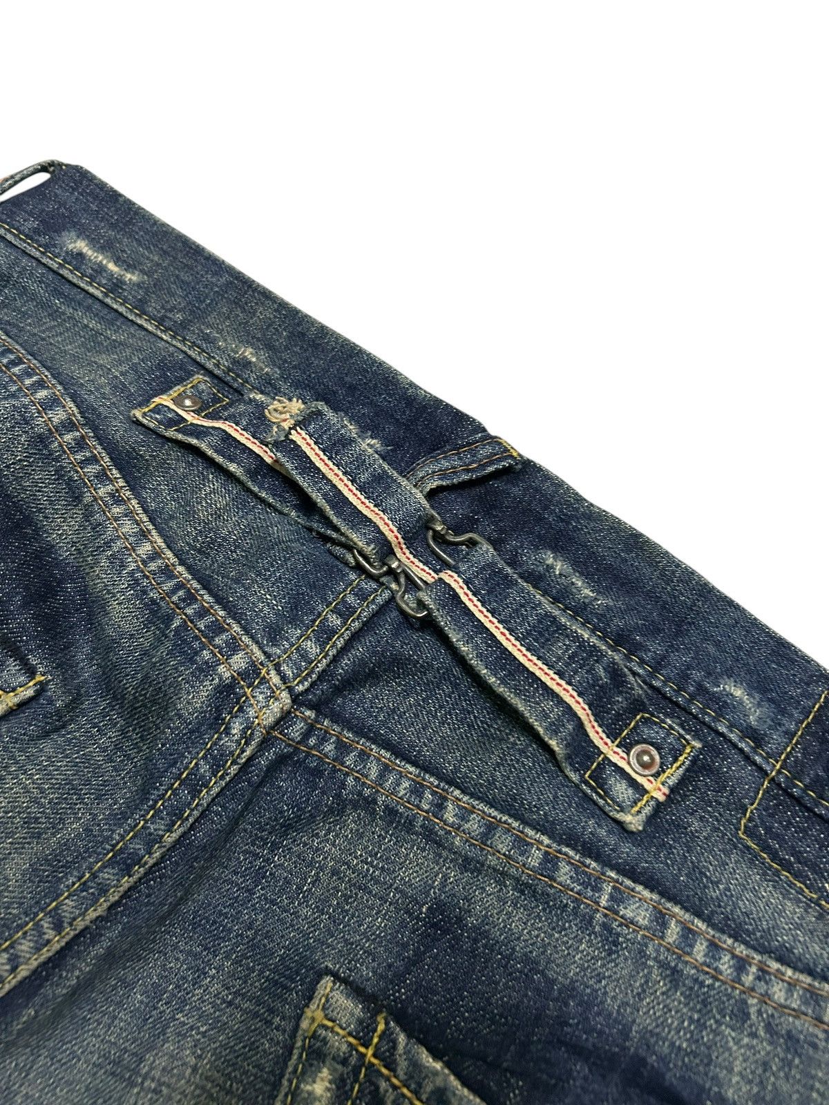 Japanese Brand × Kapital × Vintage Rusty Flare Selvedge Japanese Punk Distressed Denim Jeans Size US 32 / EU 48 - 7 Thumbnail