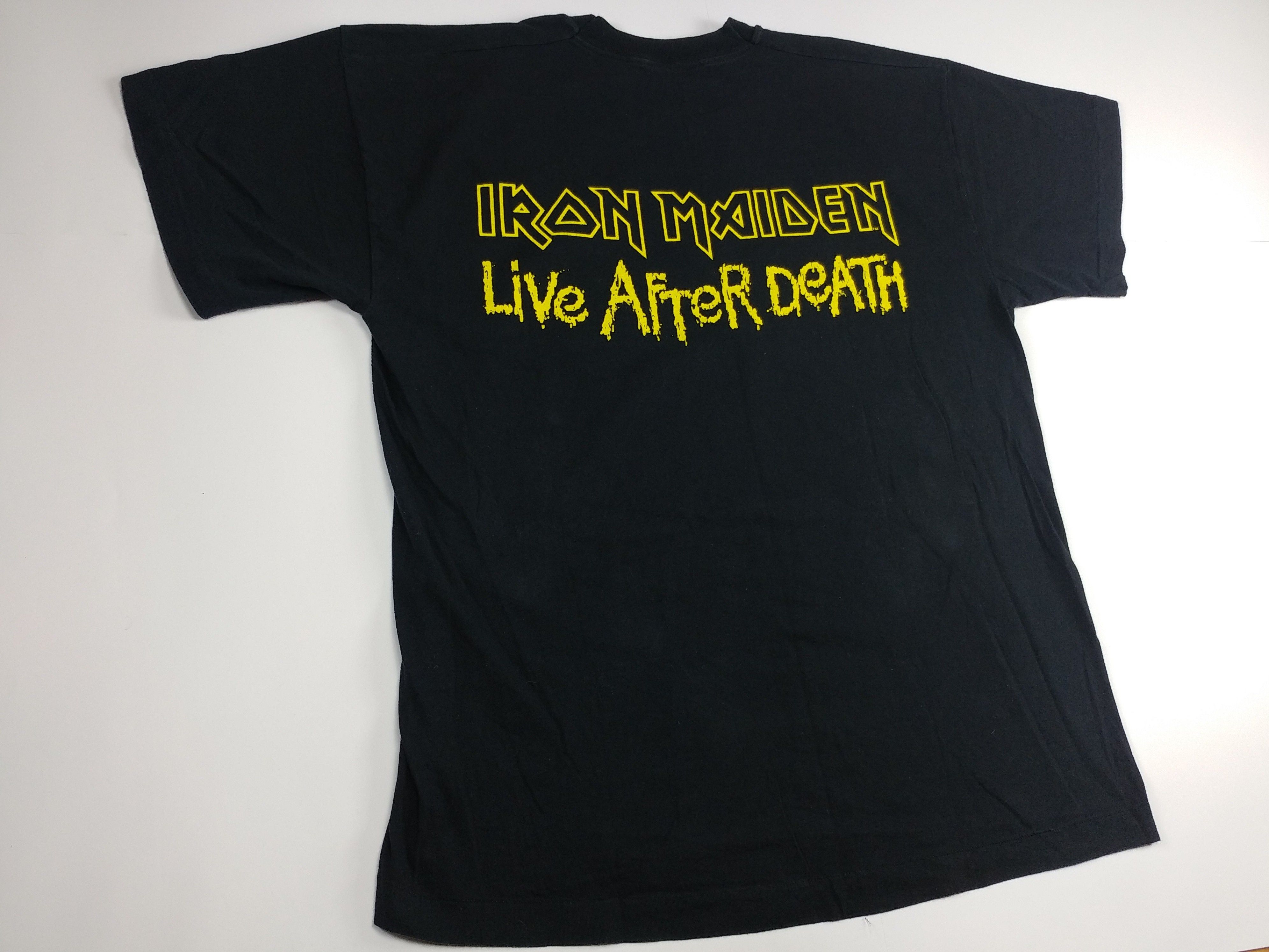 Vintage Vintage Iron Maiden T-Shirt 1985 Live After Death Tour, XL Size US XL / EU 56 / 4 - 13 Thumbnail