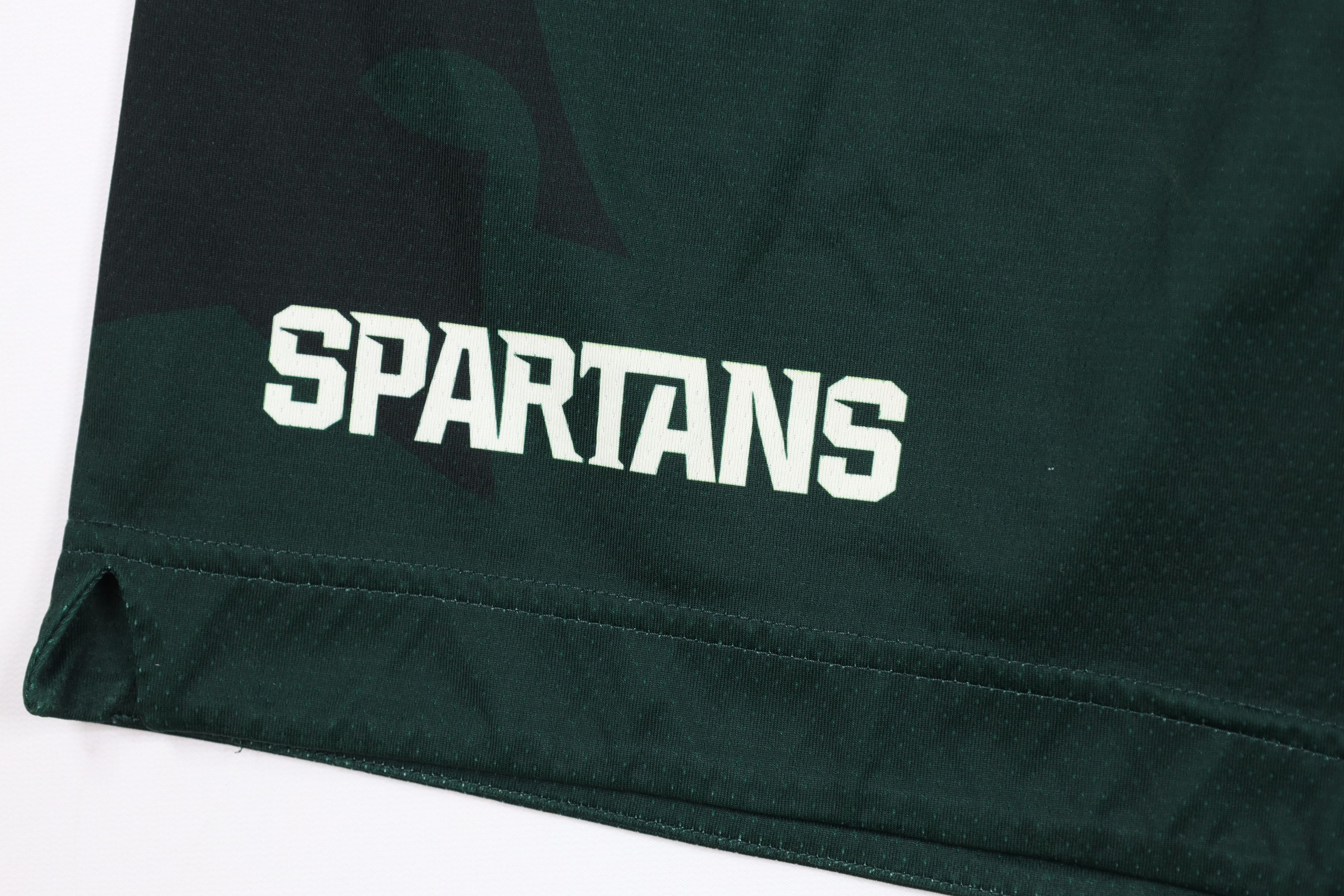 Nike × Vintage Nike Michigan State University Basketball Shorts Green USA Size US 34 / EU 50 - 6 Thumbnail