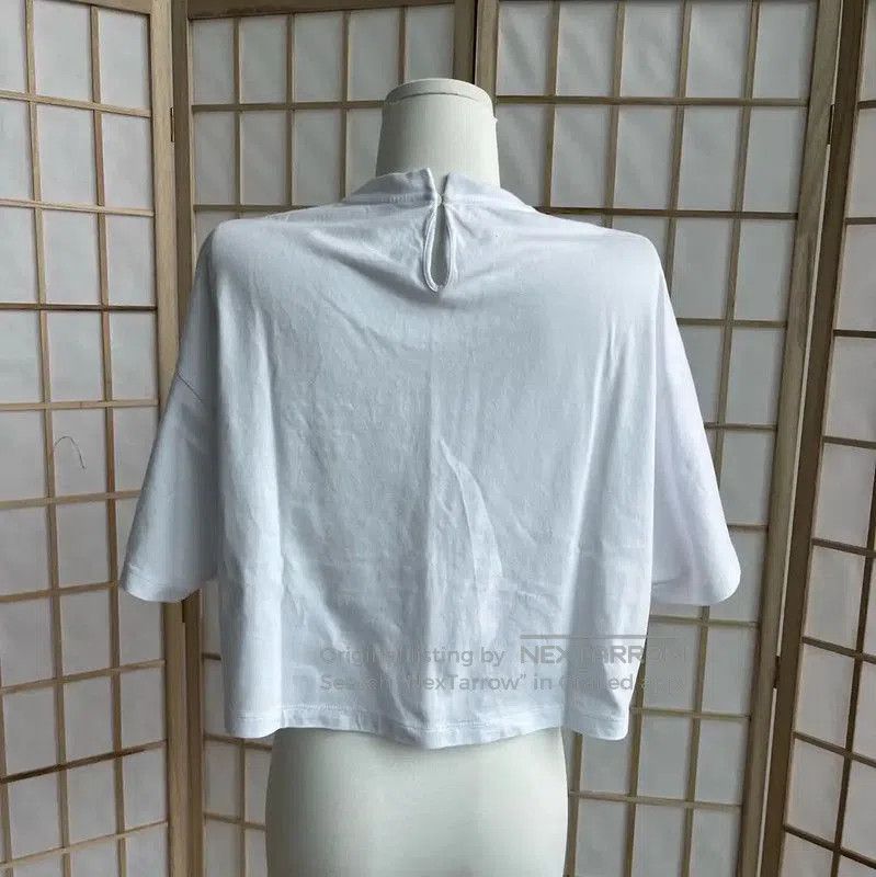 Miu Miu Miu Miu White Cotton Cropped T-Shirt . Size S / US 4 / IT 40 - 2 Thumbnail