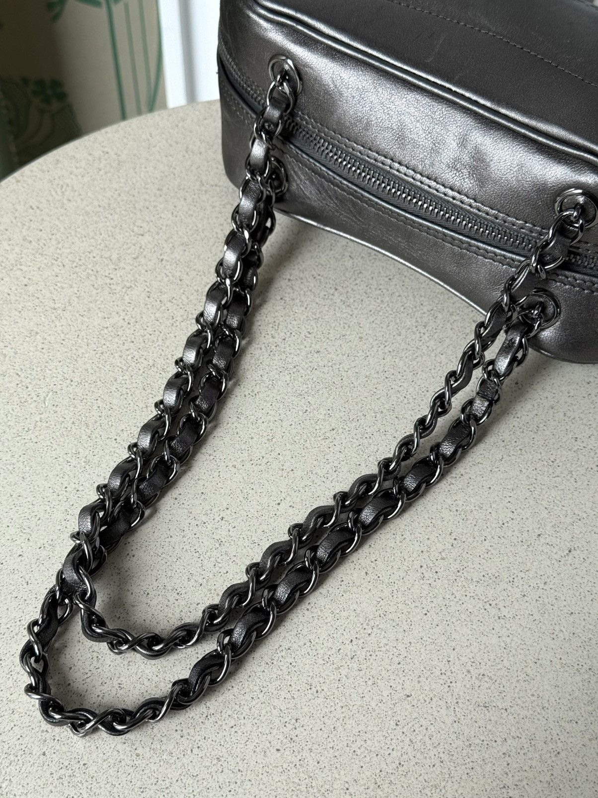 Chanel 2003 Chanel Small Metallic Leather Tassel Baguette Bag Size ONE SIZE - 10 Thumbnail