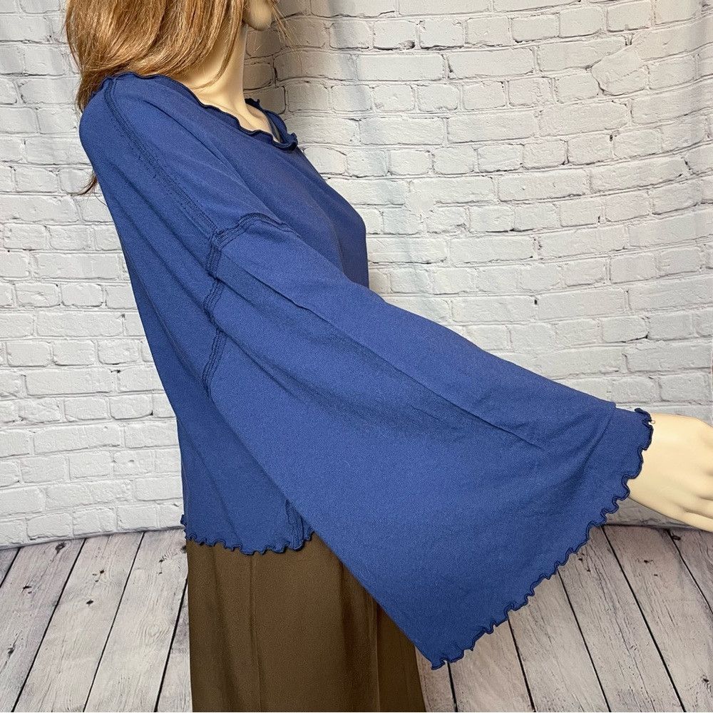 Free People NWT New Free People We the Free Bird Gang Blue Top Size M Size M / US 6-8 / IT 42-44 - 4 Thumbnail