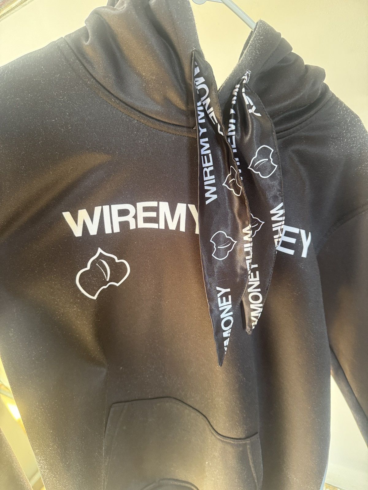 Designer WIREMYMONEY Limited Edition Black Bandana Hoodie Size US M / EU 48-50 / 2 - 4 Thumbnail
