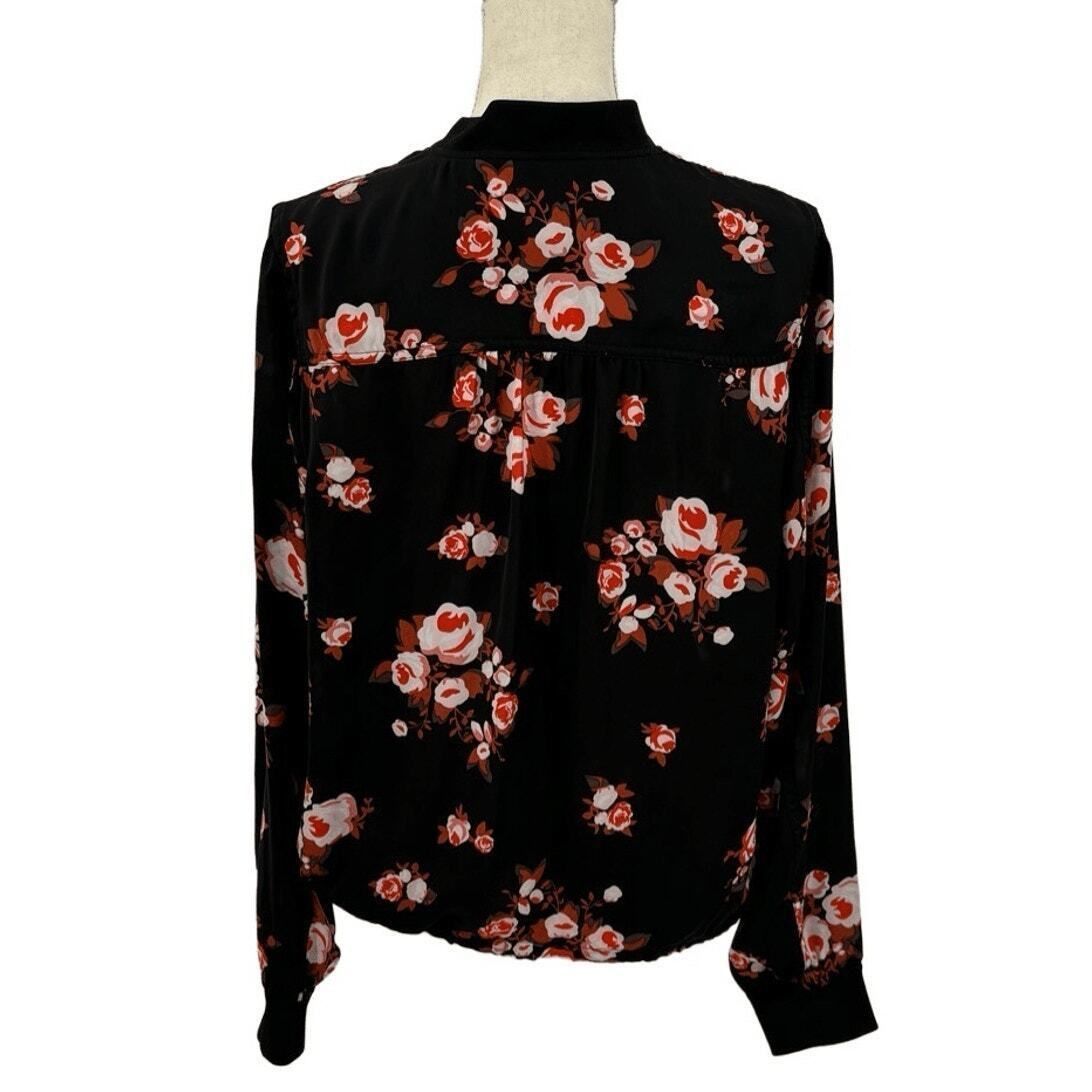 Other Cloud Chaser Black Long Sleeve Floral Full Zip Floral Bomber Size XL / US 12-14 / IT 48-50 - 2 Thumbnail