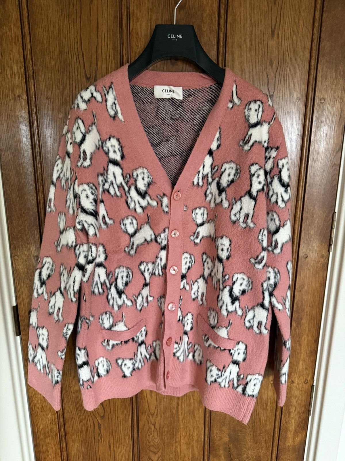 Celine SS22 Celine cosmic cruiser pink puppy cardigan Hedi XL Size US XL / EU 56 / 4 - 3 Thumbnail