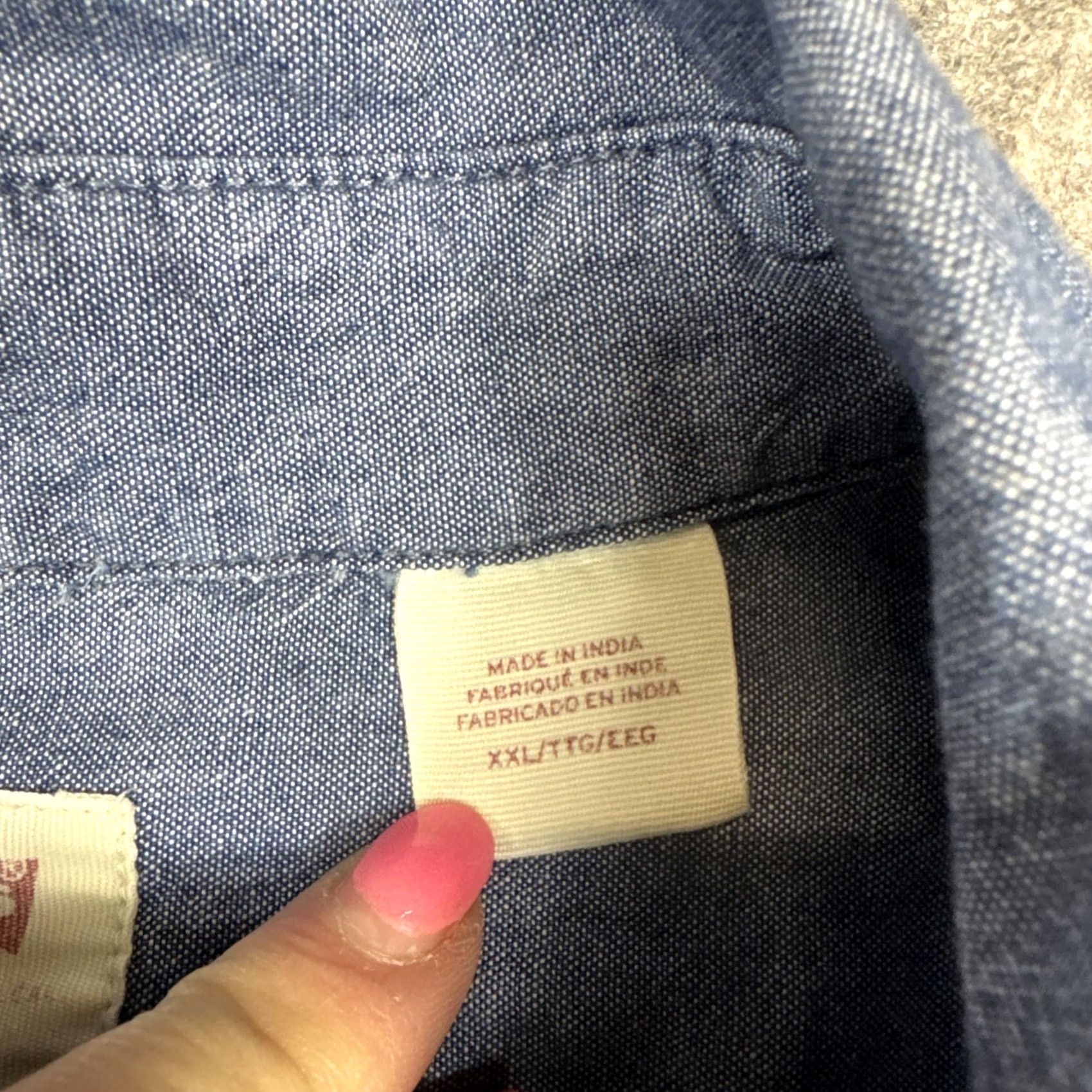 Levi's Levi Strauss Jackson Worker Denim Shirt Mens Relaxed Fit Size XXL Blue Chambray Size US XXL / EU 58 / 5 - 7 Thumbnail