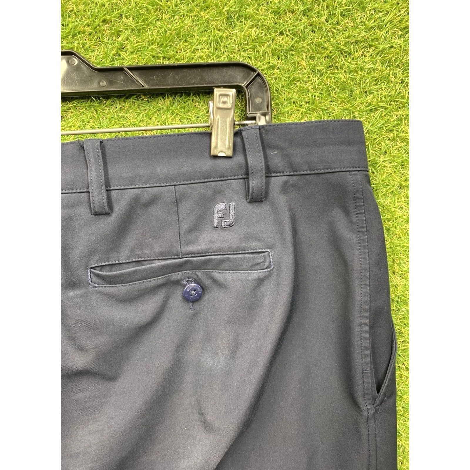 Footjoy FootJoy Mens Pants 38x32 Chino Straight Fit Blue Polyester Stretch Pockets Casual Golf Sh Pants Size US 38 / EU 54 - 3 Thumbnail