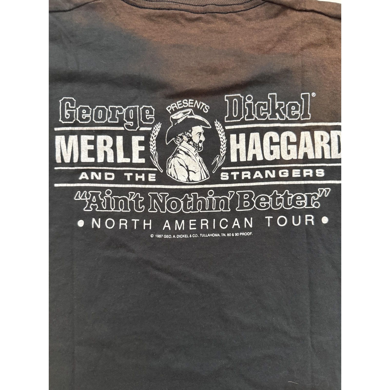 & Other Stories VTG George Dickel Merle Haggard Shirt Mens LG 1987 Concert Size US L / EU 52-54 / 3 - 9 Thumbnail