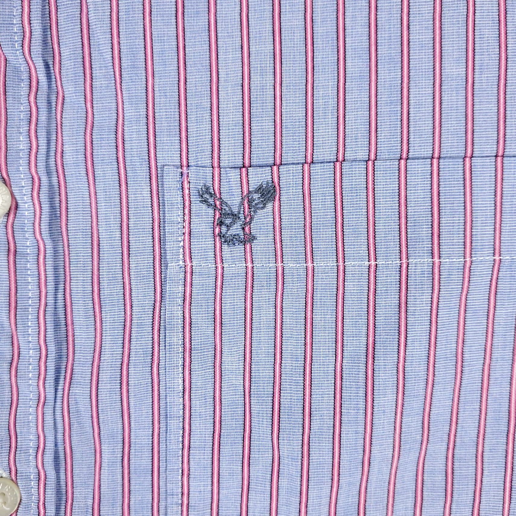 American Eagle Outfitters VINTAGE American Eagle Outfitters Shirt Mens LT Large Tall Blue Striped Button Up Long Sleeve Size US L / EU 52-54 / 3 - 2 Thumbnail