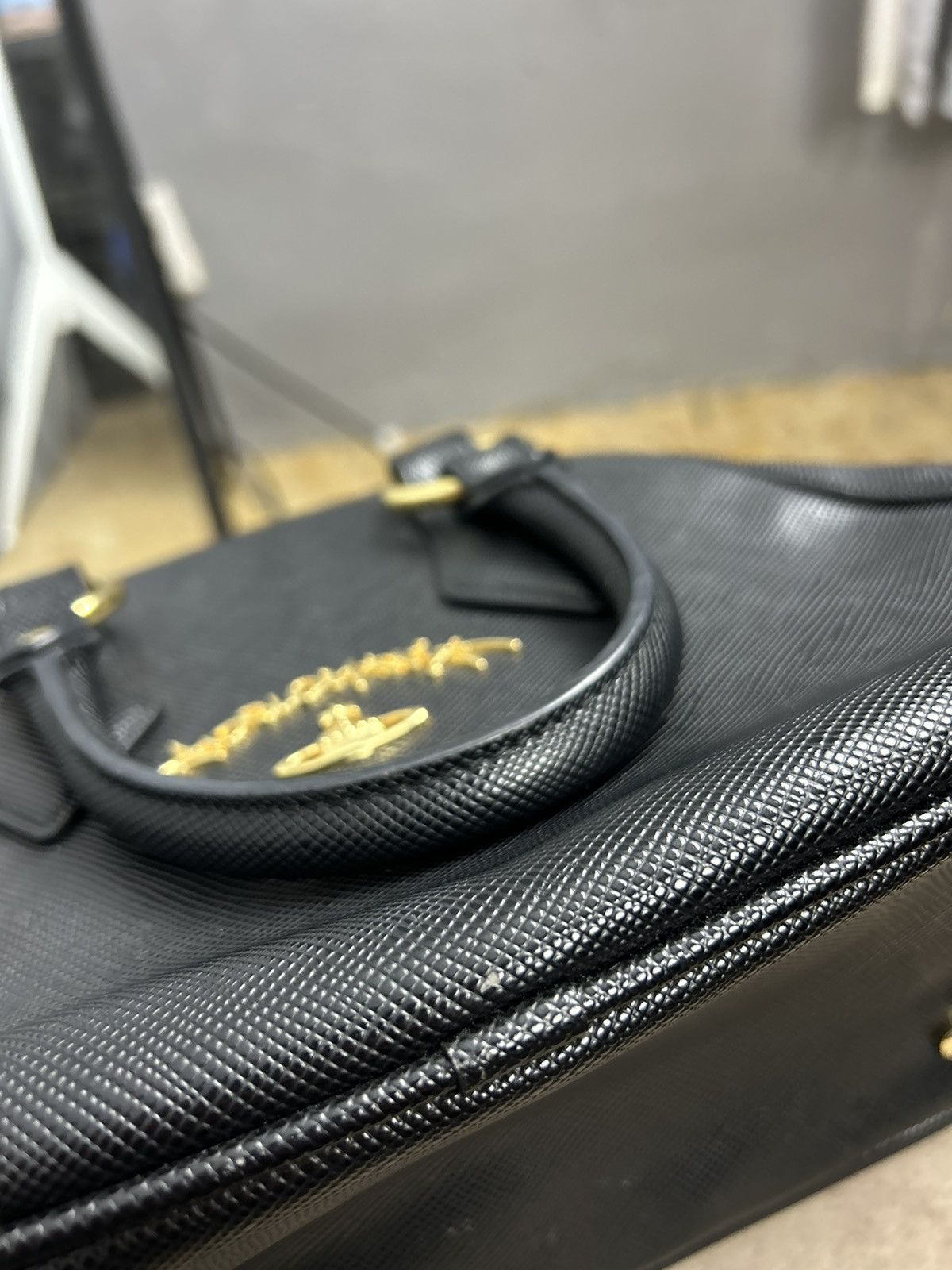 Vivienne Westwood Vivienne Westwood Anglomania Black Handbag Orb Logo Size ONE SIZE - 15 Thumbnail