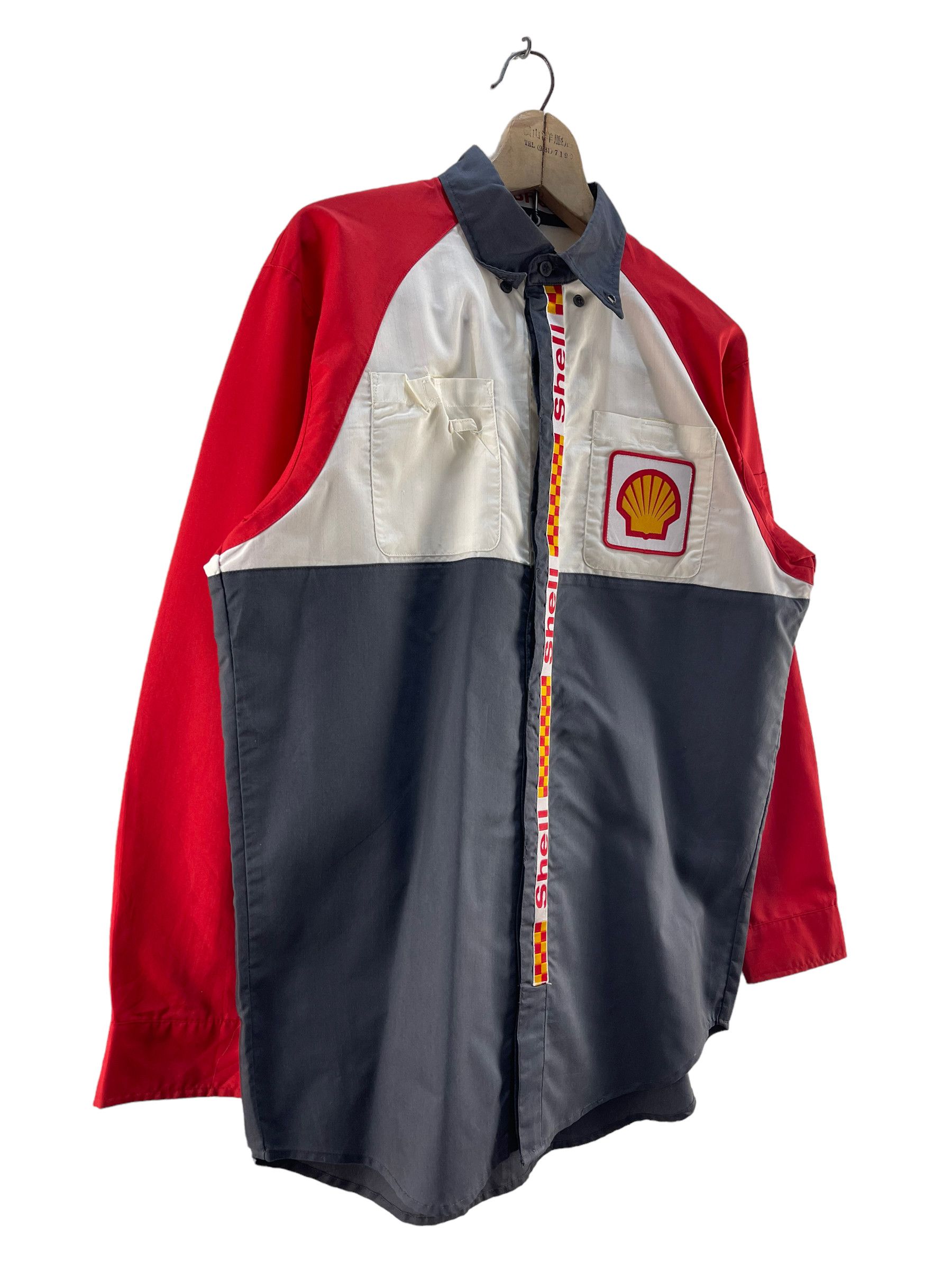 Japanese Brand Vintage Shell Uniform Worker Button Shirt Size US L / EU 52-54 / 3 - 2 Thumbnail