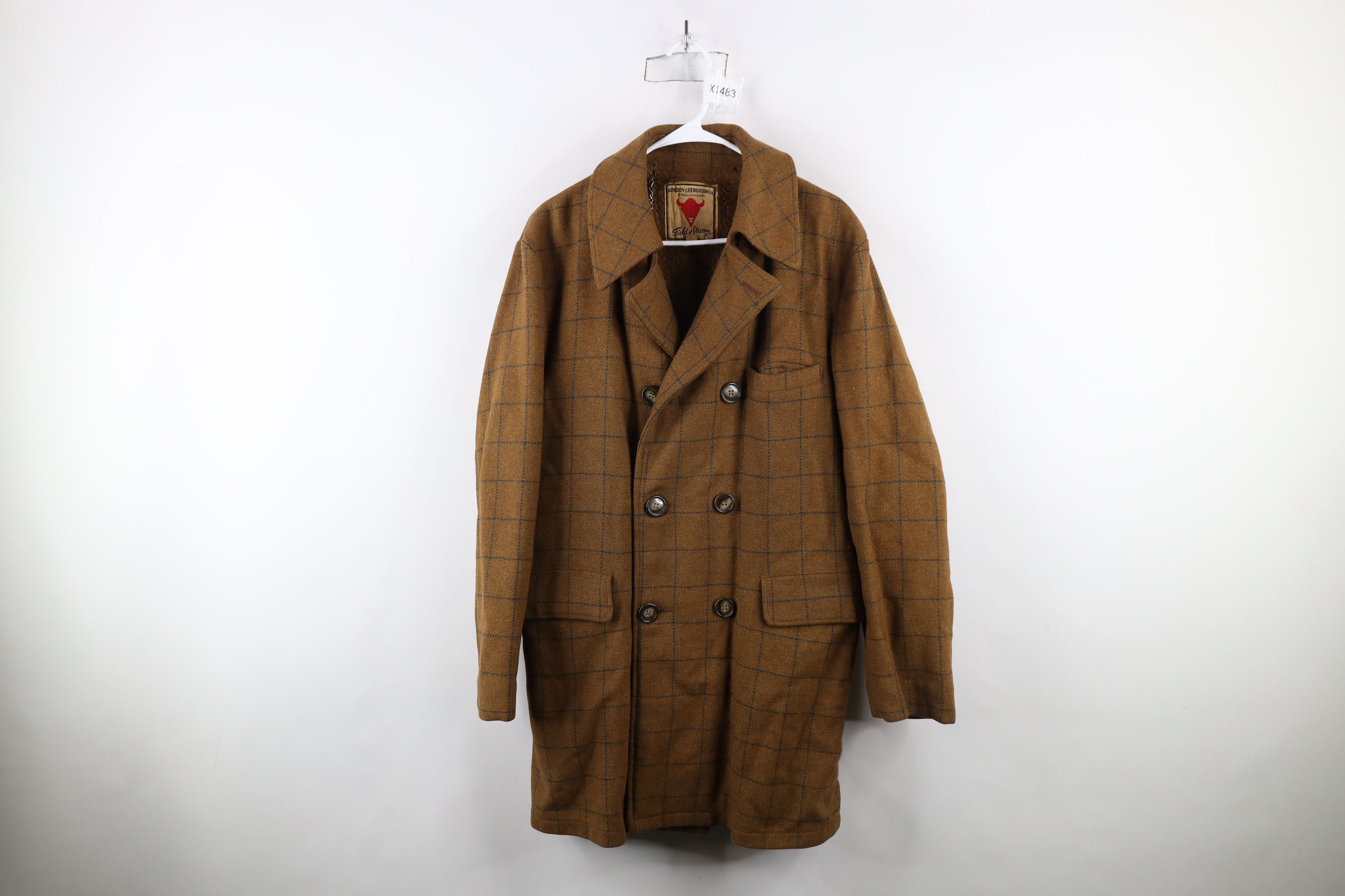 Vintage Vintage 60s 70s Lined Wool Double Breasted Jacket Coat USA Size US L / EU 52-54 / 3 - 1 Thumbnail