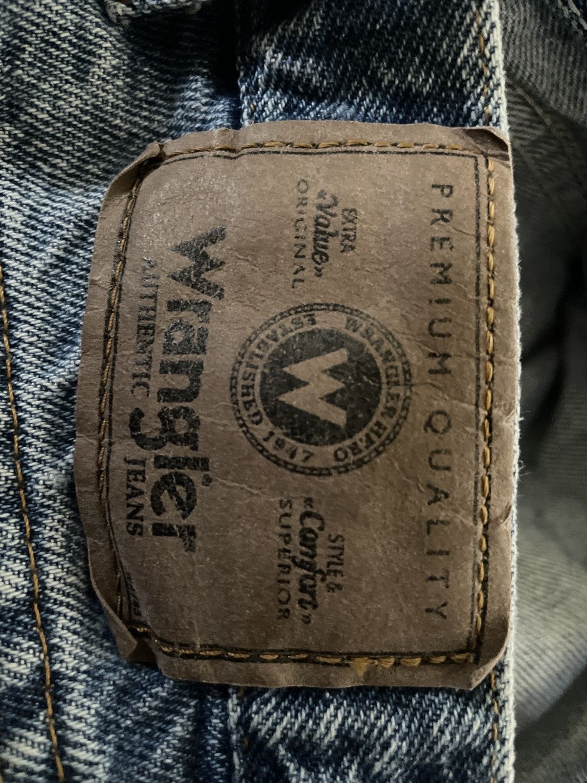 Vintage × Wrangler Wrangler Utility Jean Shorts Men’s Size 38 JORTS Blue Denim Size US 38 / EU 54 - 9 Thumbnail