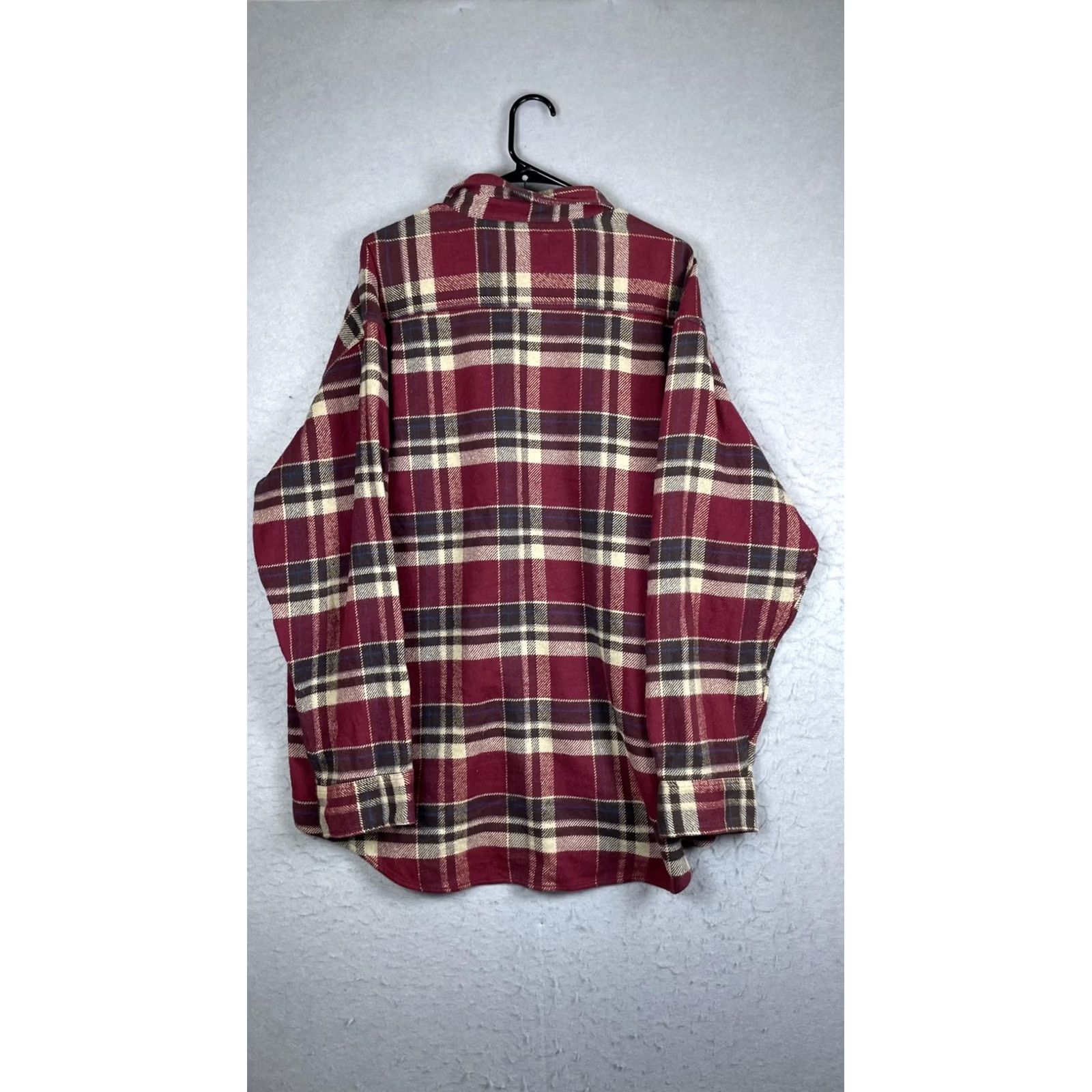 Vintage St. John's Bay Shirt Mens XL Red Plaid Flannel Button Front Casual Long Sleeve Size US XL / EU 56 / 4 - 5 Thumbnail