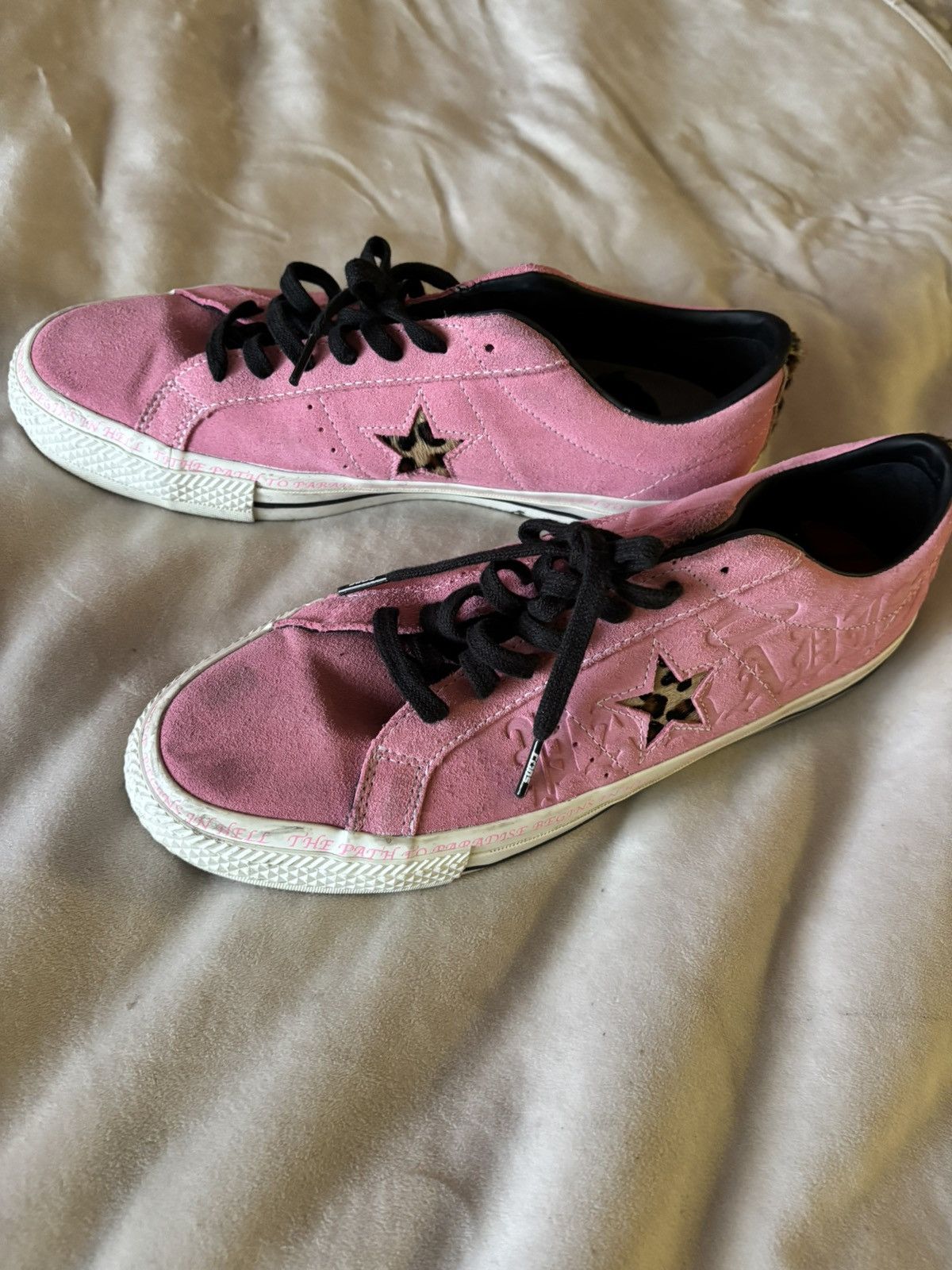 Converse Converse x Sean Pablo Low-Top Pink Sneakers w/ Leopard Print Size US 11 / EU 44 - 2 Thumbnail