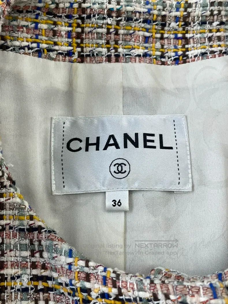 Chanel Chanel Coloured tweed woven tassel jacket Size XS / US 0-2 / IT 36-38 - 6 Thumbnail