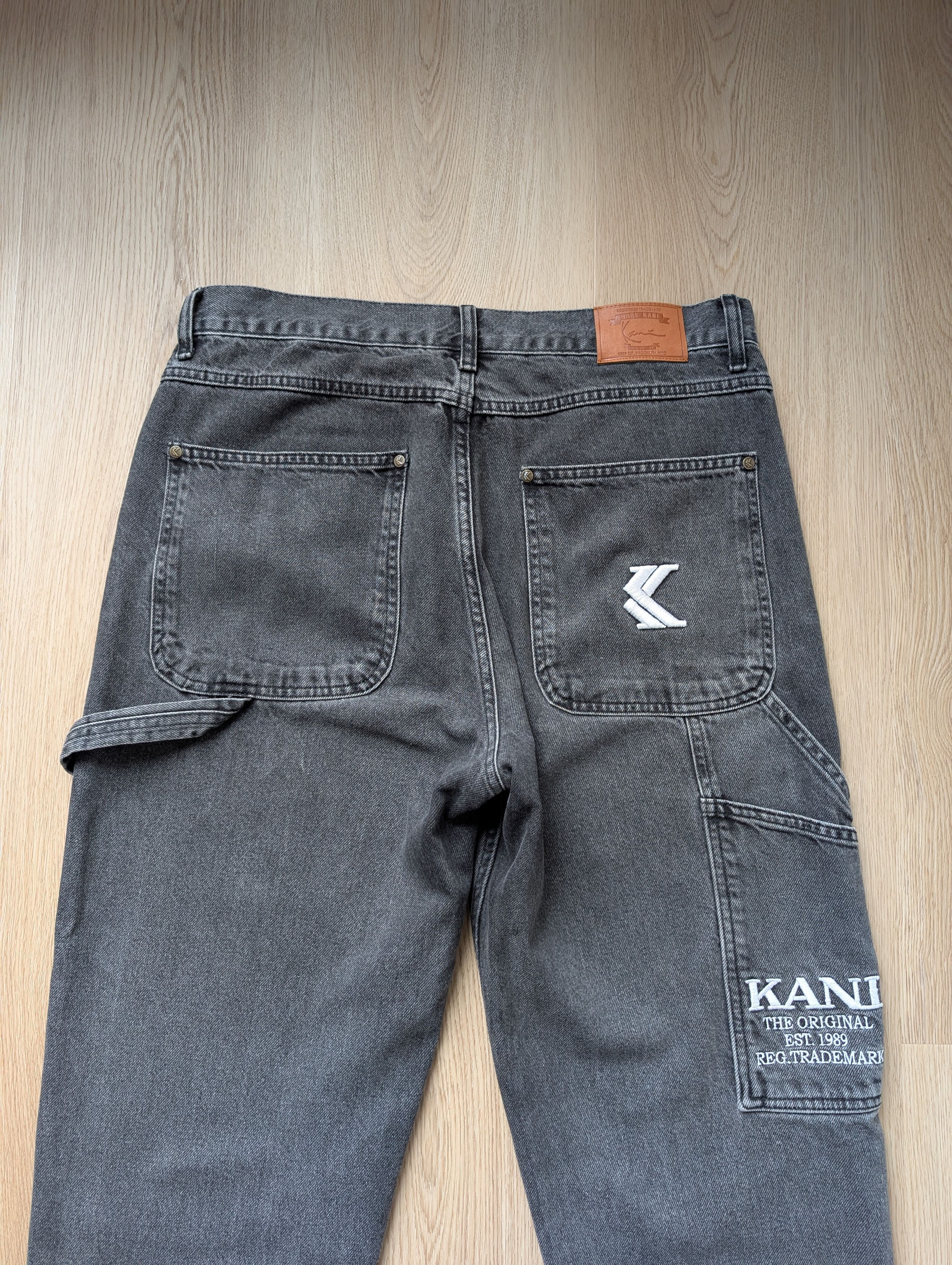 Karl Kani Karl Kani Gray Single Knee Jeans Hip Hop Pants Size L 34x32 Size US 34 / EU 50 - 10 Thumbnail