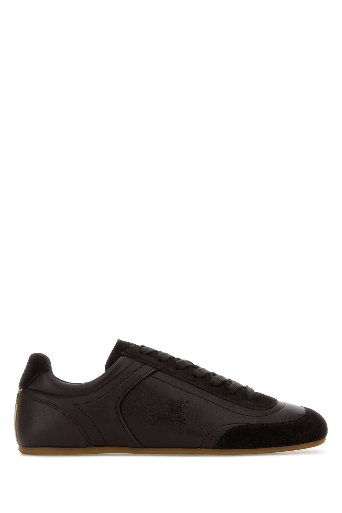 Burberry Brown Leather And Suede Sneakers Size US 11 / EU 44 - 1 Thumbnail