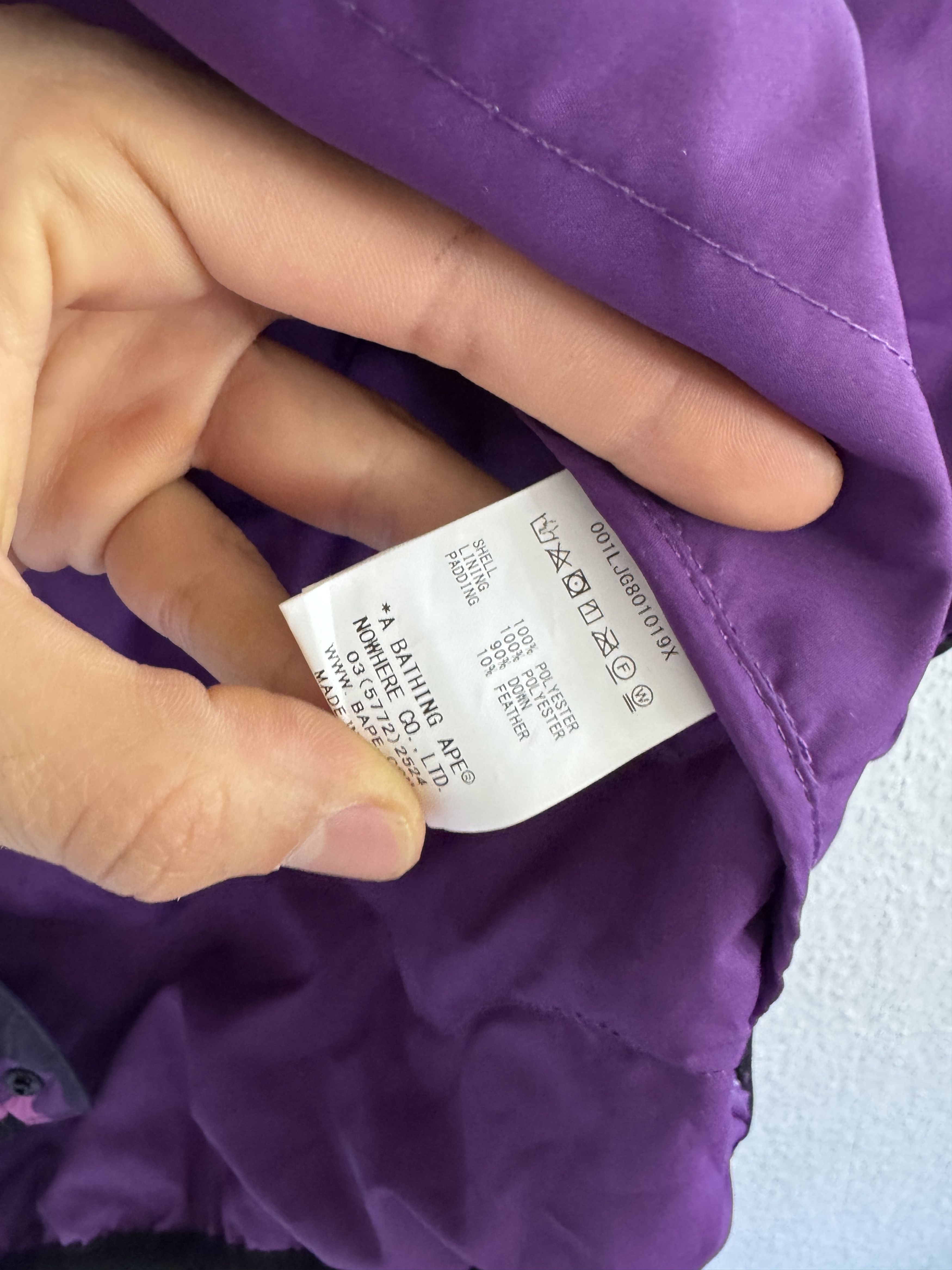 Bape Purple Color Camo Lightweight Down Jacket Size US XXL / EU 58 / 5 - 18 Thumbnail