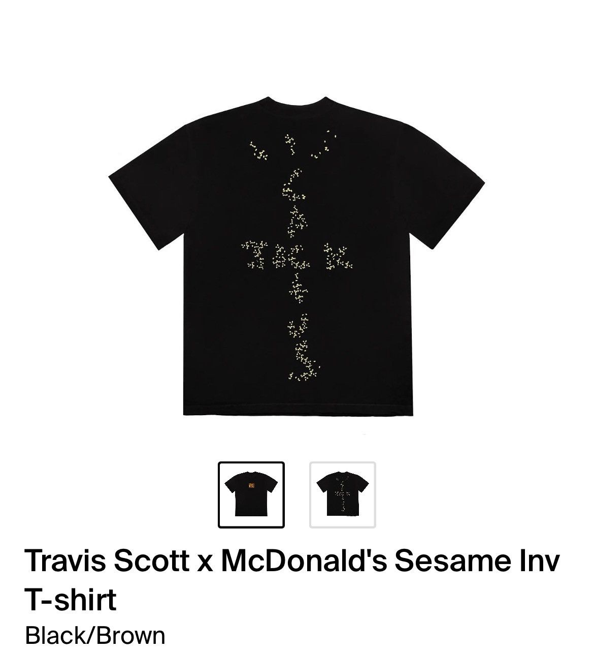 Travis Scott Cactus Jack x Mcdonalds sesame inv t shirt Size US S / EU 44-46 / 1 - 2 Thumbnail