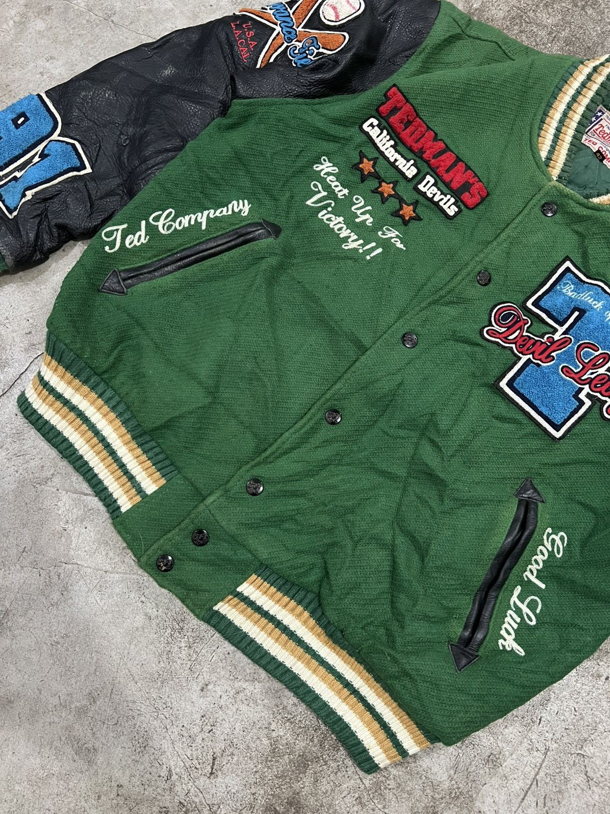 Vintage Rare‼️ "Tedman’s" Ted Company Multi Patch Logo Varsity Jacket Size US XS / EU 42 / 0 - 4 Thumbnail