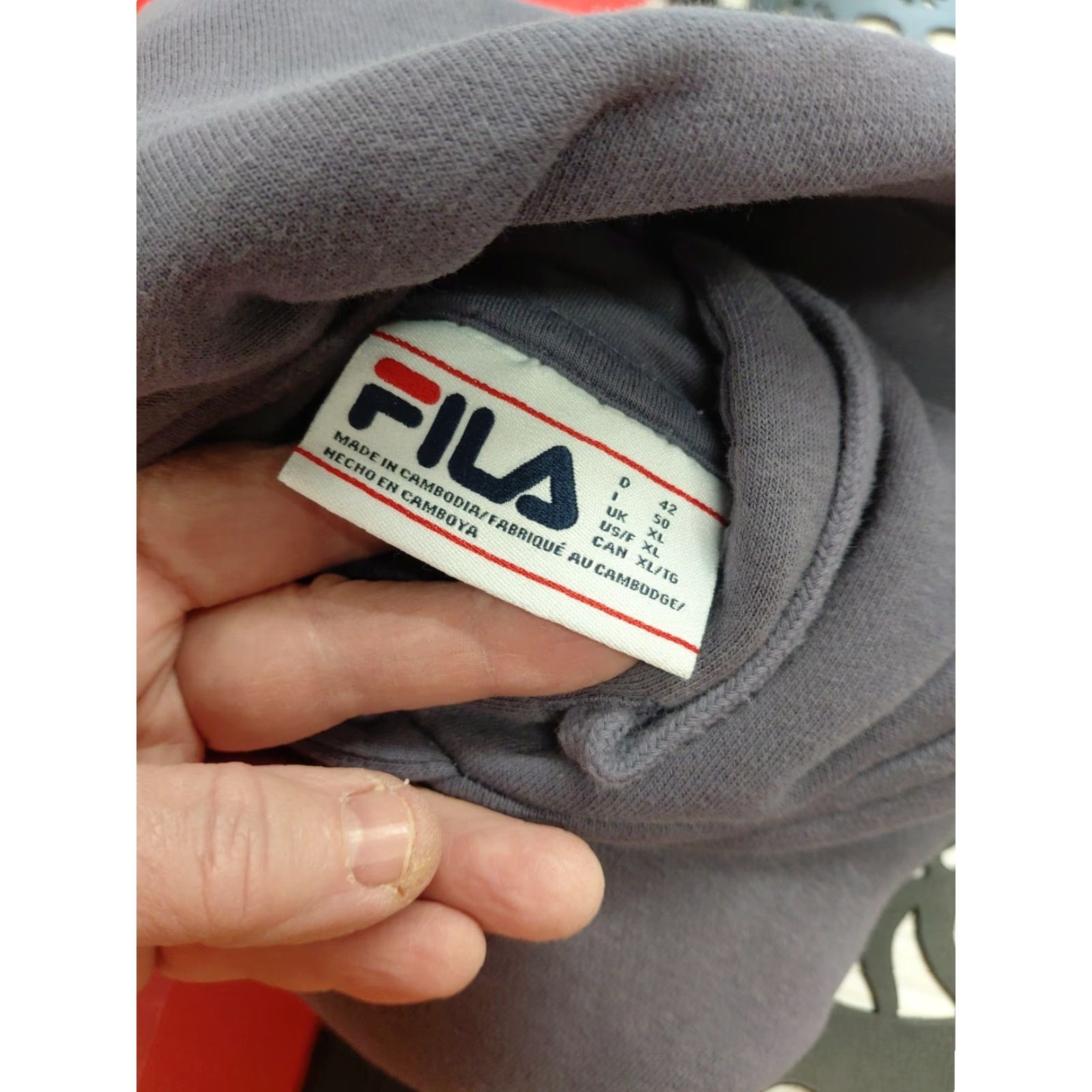 Fila Fila Hoodie Men's XL Purple Pullover Sweatshirt Long Sleeve Casual Classic Size US XL / EU 56 / 4 - 4 Thumbnail