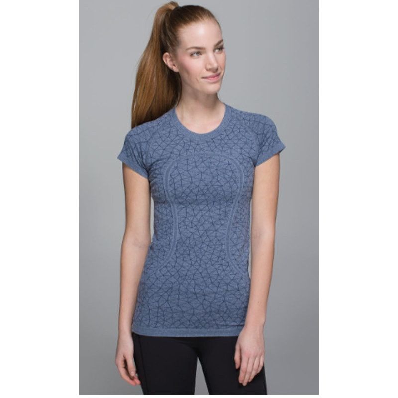 Lululemon Lululemon Run: Swiftly Tech Short Sleeve Heathered navy sz 8 Size M / US 6-8 / IT 42-44 - 1 Thumbnail