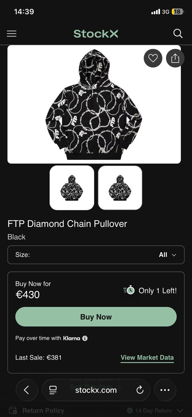 Fuck The Population FTP Diamond Chain Pullover Hoodie Size US XL / EU 56 / 4 - 6 Thumbnail